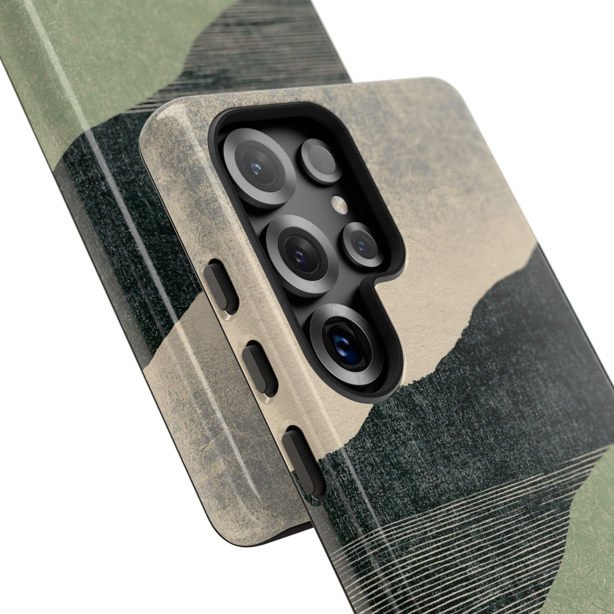 Green Tough Phone Case for Samsung - Moss Ridge Grain