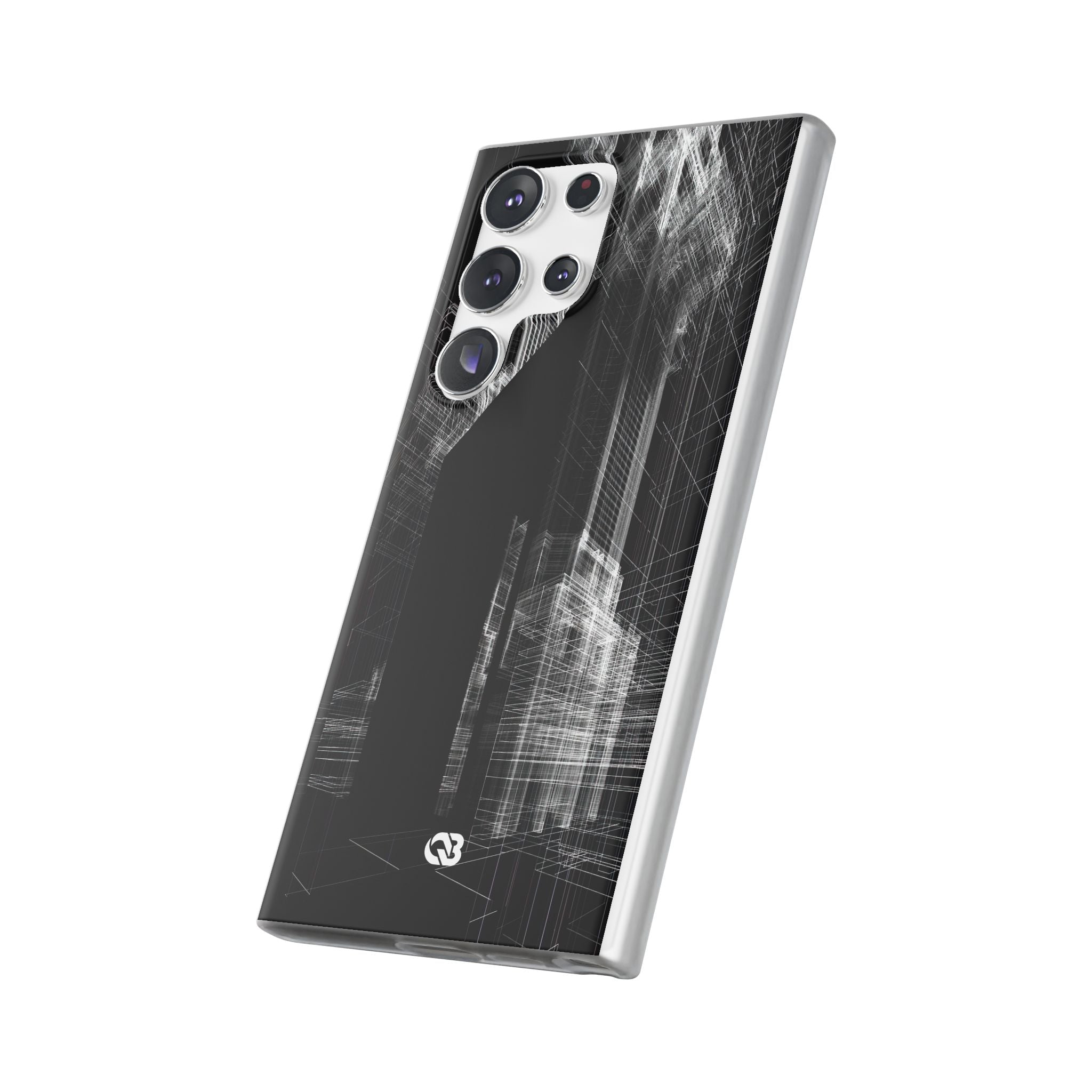 Black Lite Phone Case for Samsung - Ghost Urban Wireframe