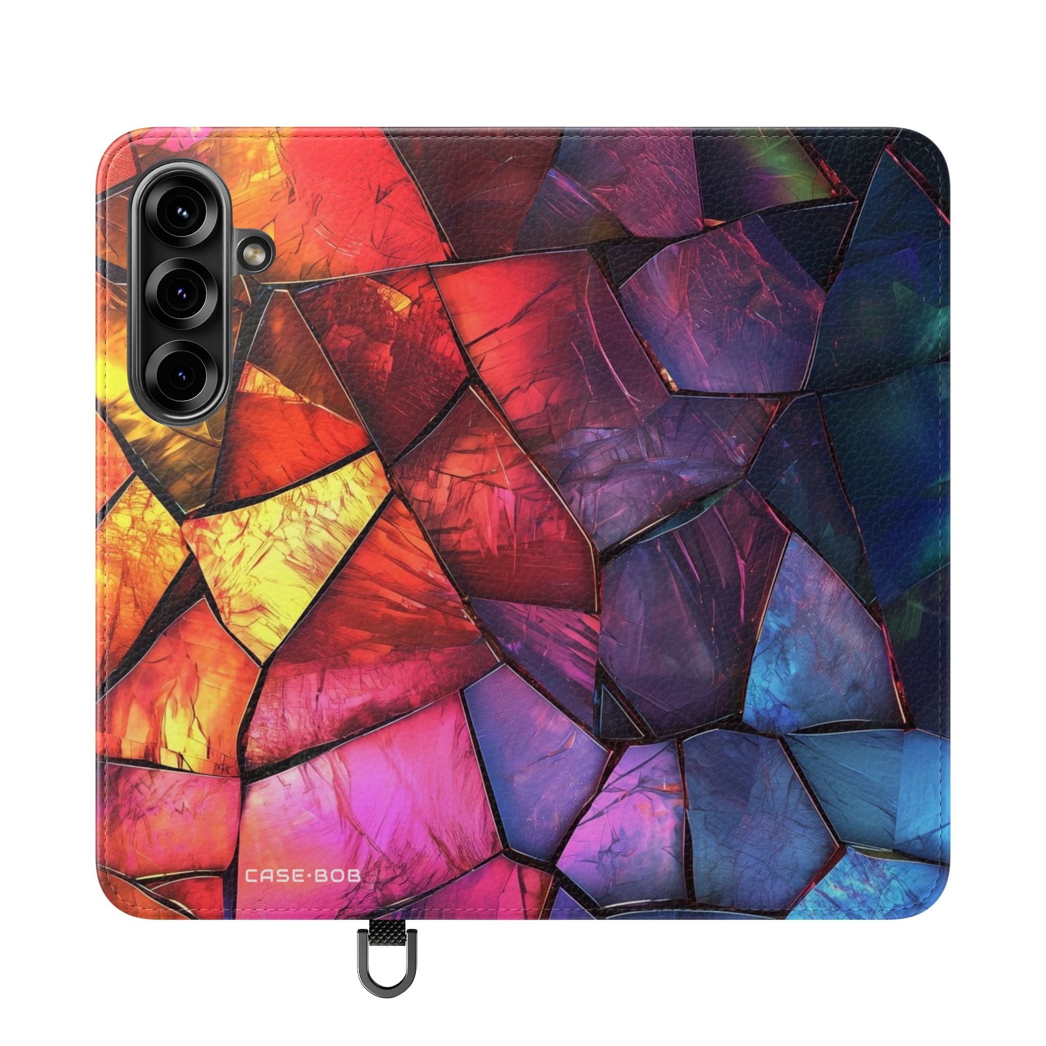 Crimson Shard Mosaic - Samsung S25 Case - Wallet
