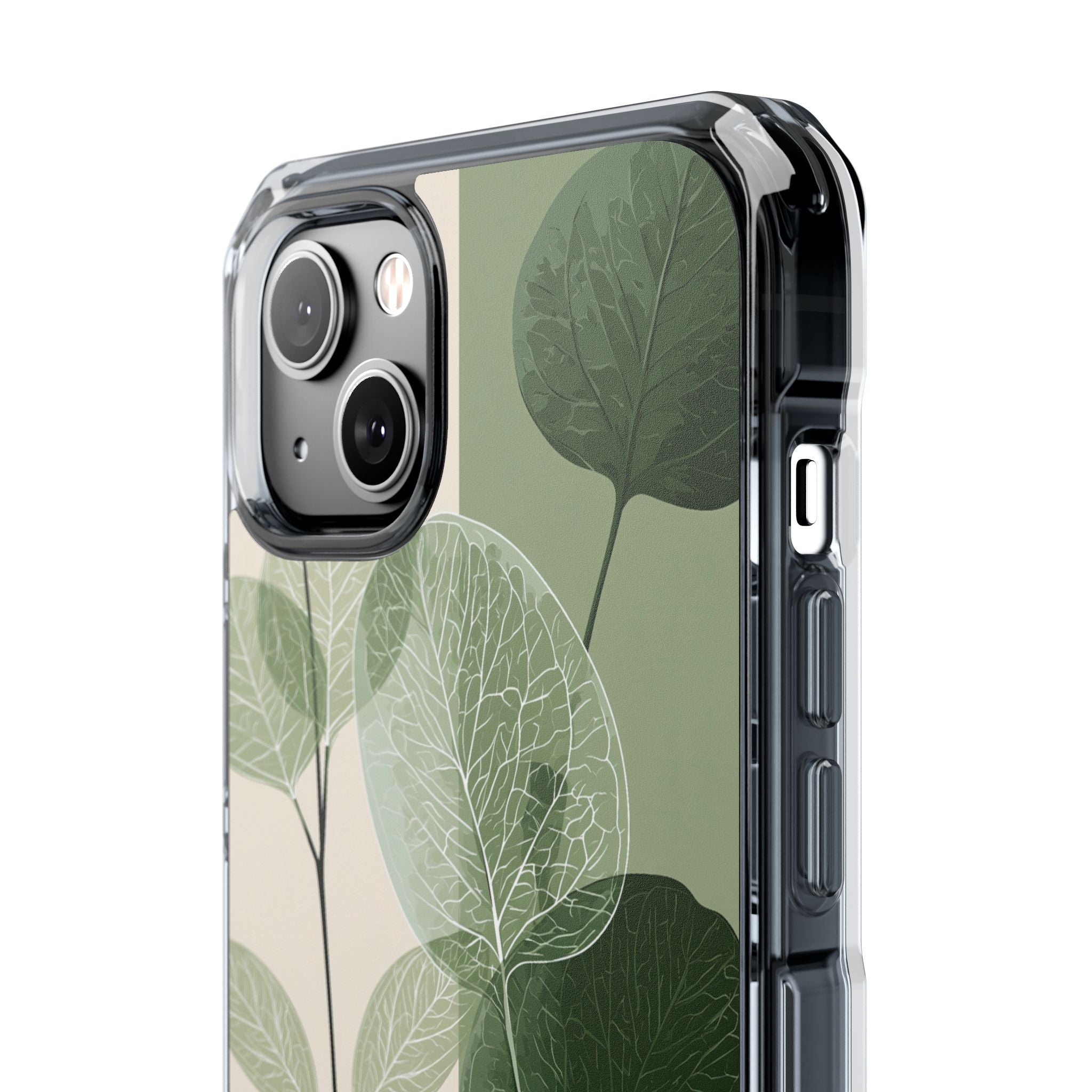 Green Impact MagSafe Phone Case for iPhone - Sage Leaf Skeletals