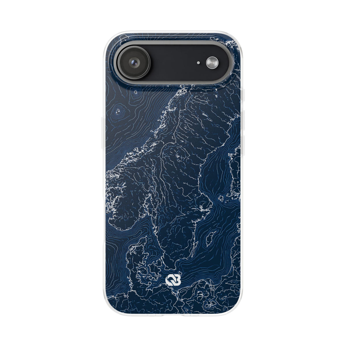 Nordic Contour Chart · Lite Phone Case for iPhone · Blue