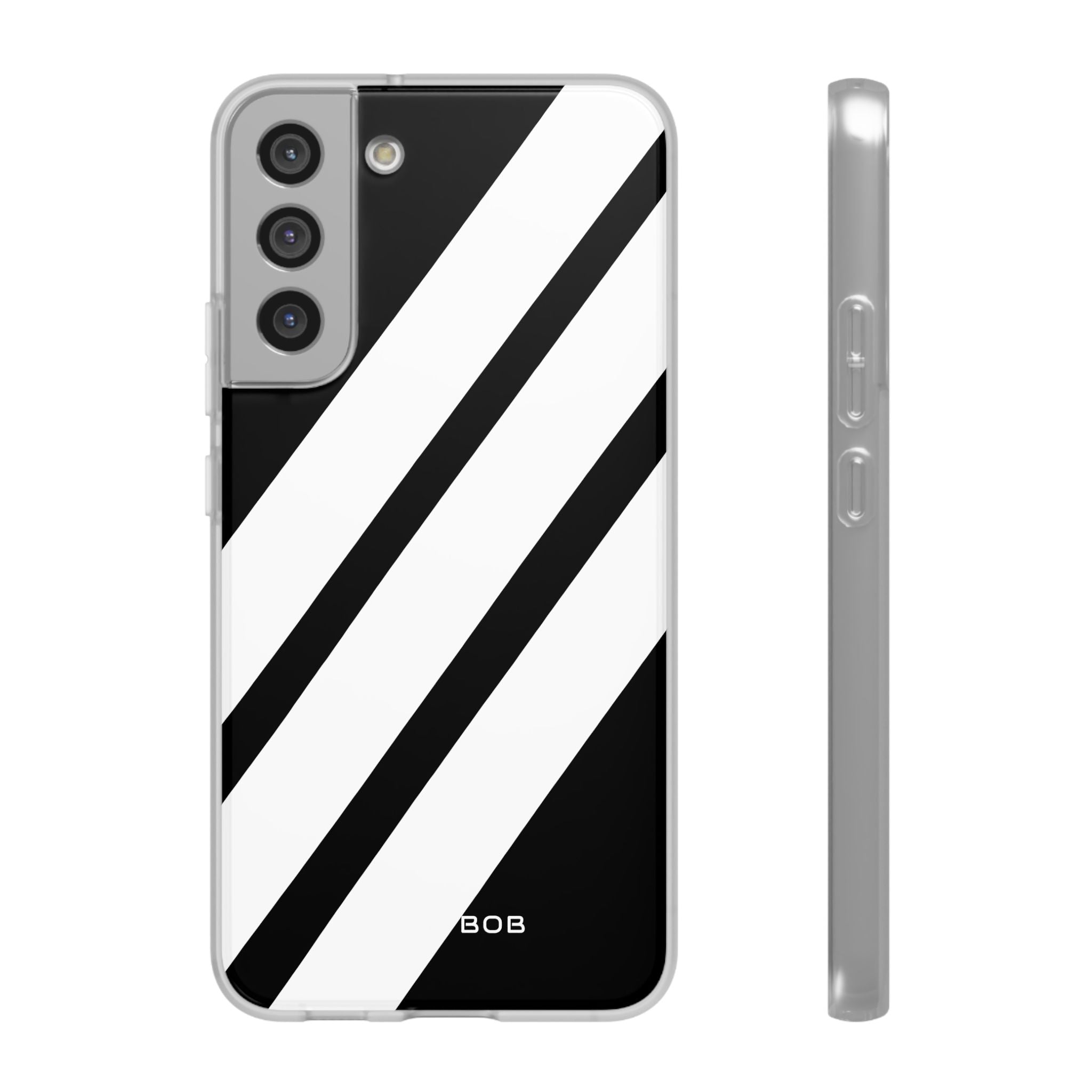 Diagonal Bands Noir Samsung S22 Plus Case - Soft
