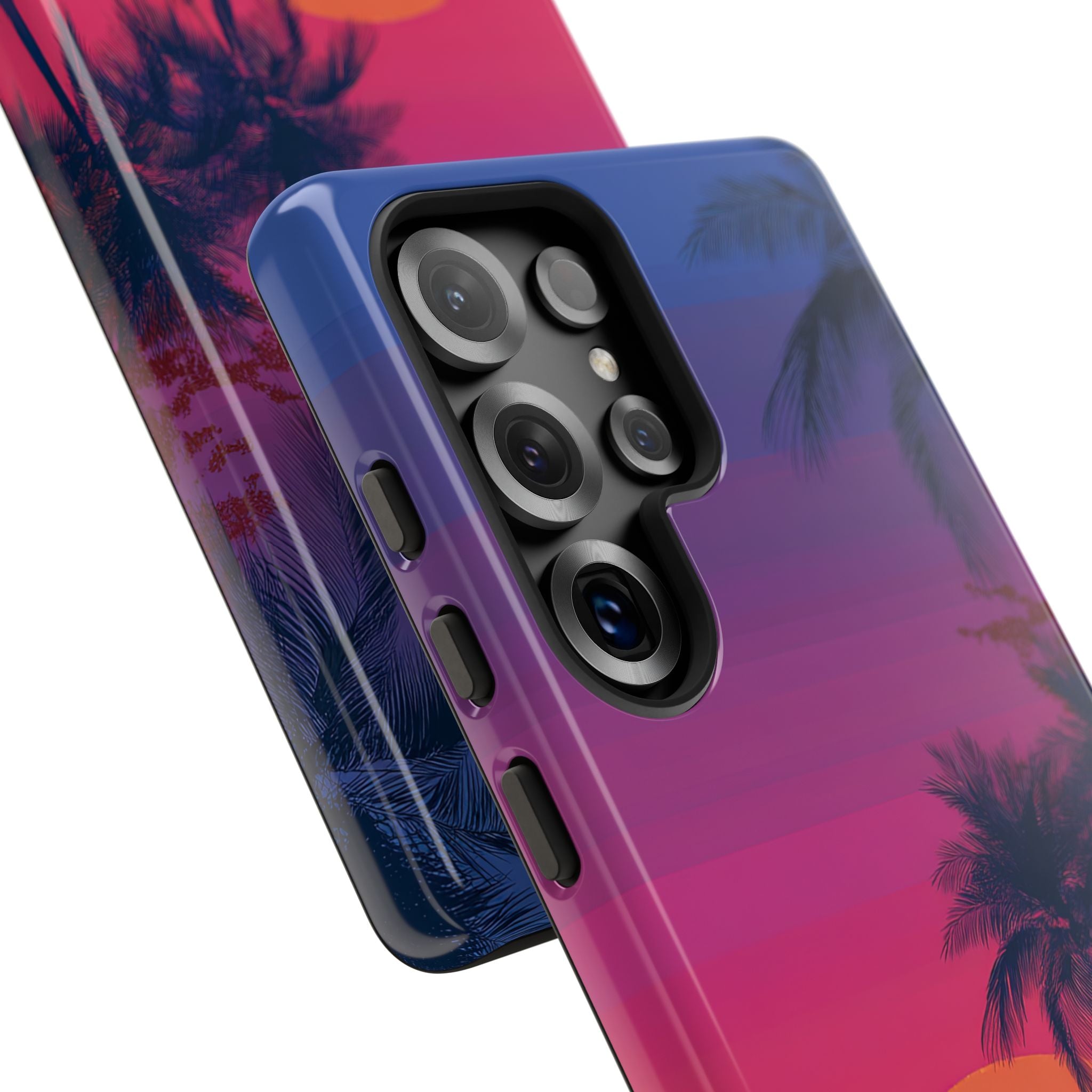 Neon Horizon Palms · Tough Phone Case for Samsung