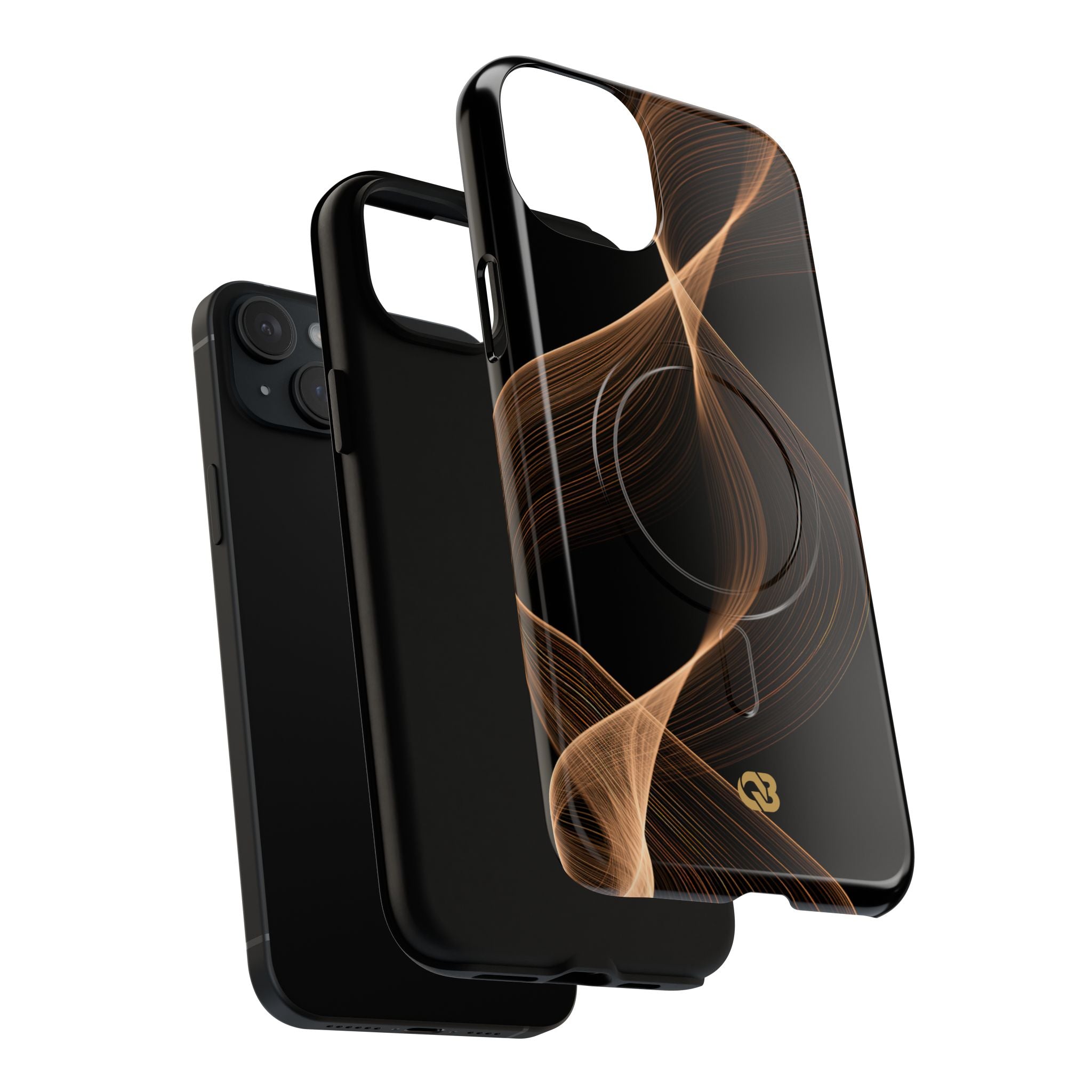 Brown Tough 2.0 Magsafe Phone Case for iPhone - Copper Silk Wave