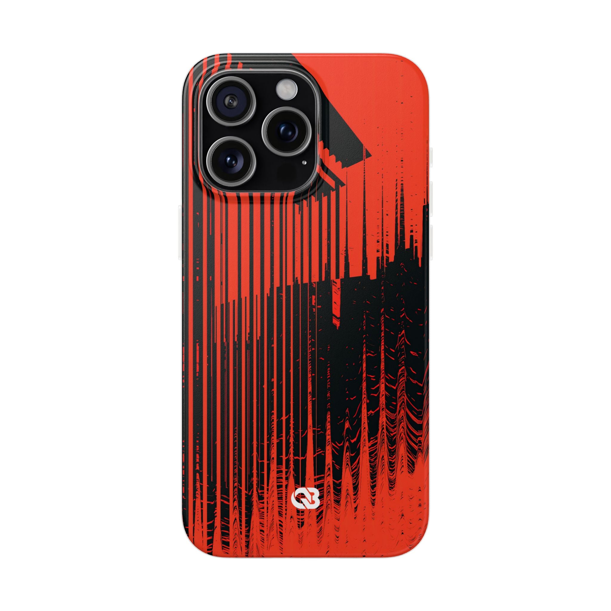 Red Lite Phone Case for iPhone - Crimson Brutalist Distortion