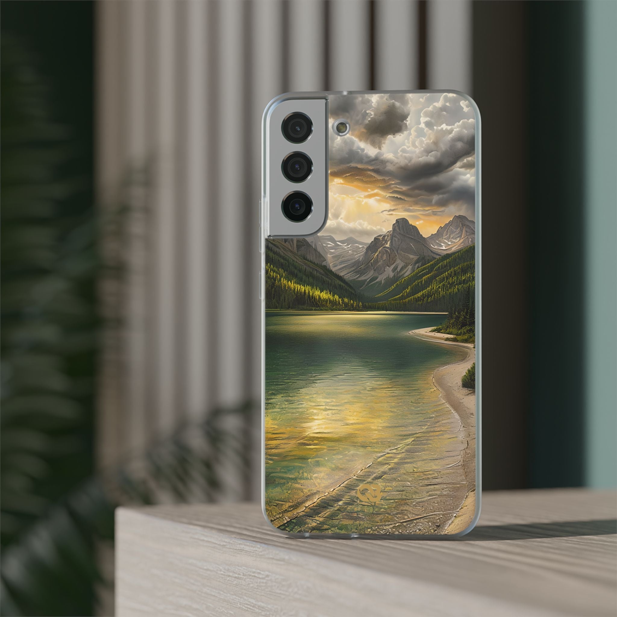 Gilded Mountain Lake · Soft Handyhülle für Samsung