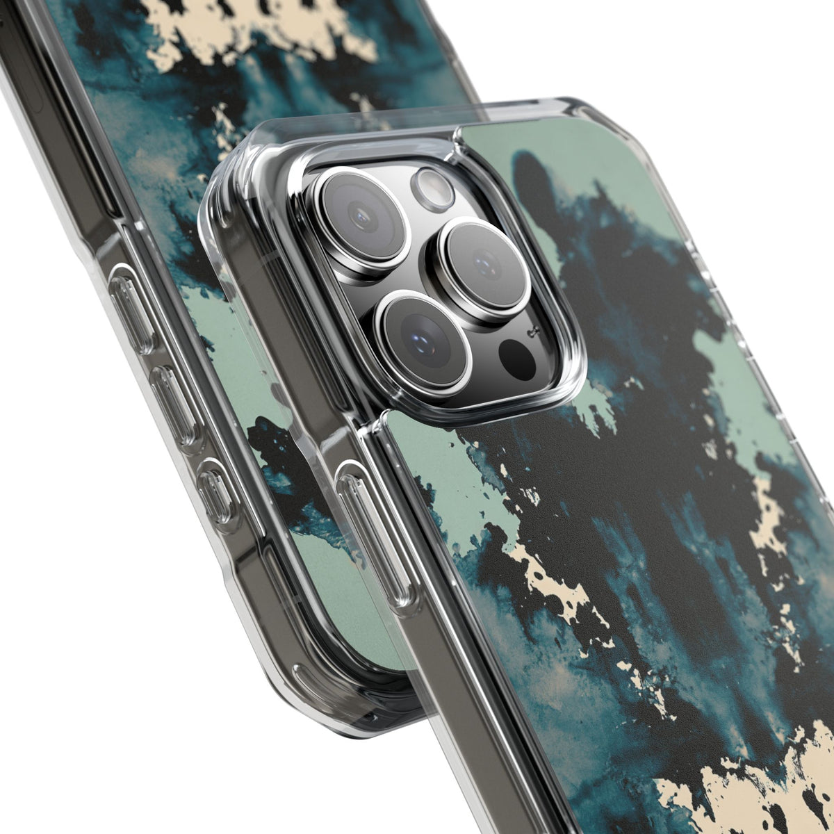Rorschach Ink Void · Clear Impact Magnetic Phone Case for iPhone · Black