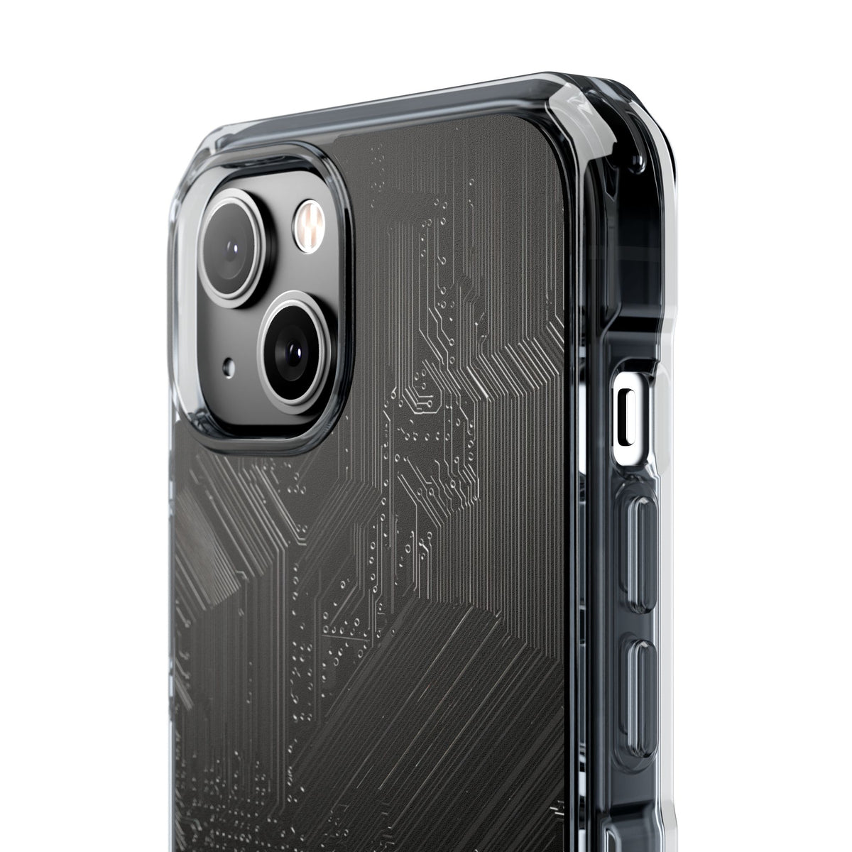 Obsidian Circuitry · Clear Impact Magnetic Phone Case for iPhone · Black
