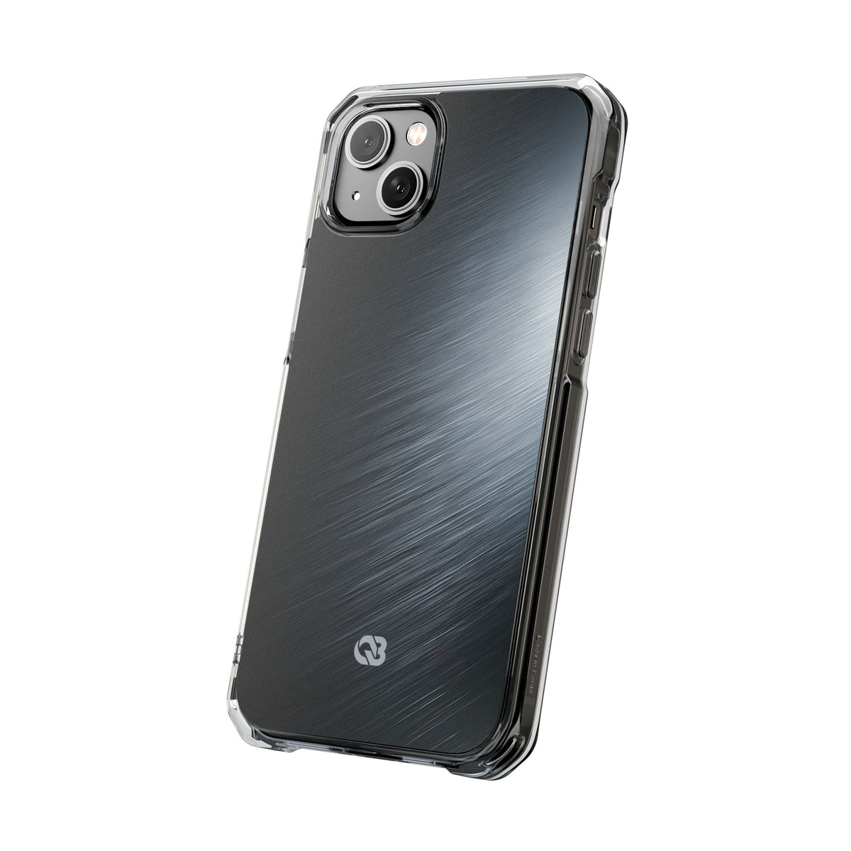 Grey Impact MagSafe Phone Case for iPhone - Charcoal Brushed Steel