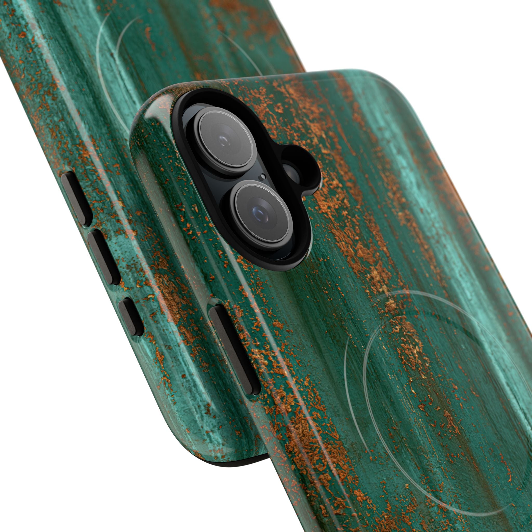 Teal Tough 2.0 Magsafe Phone Case for iPhone - Verdigris Copper Siding