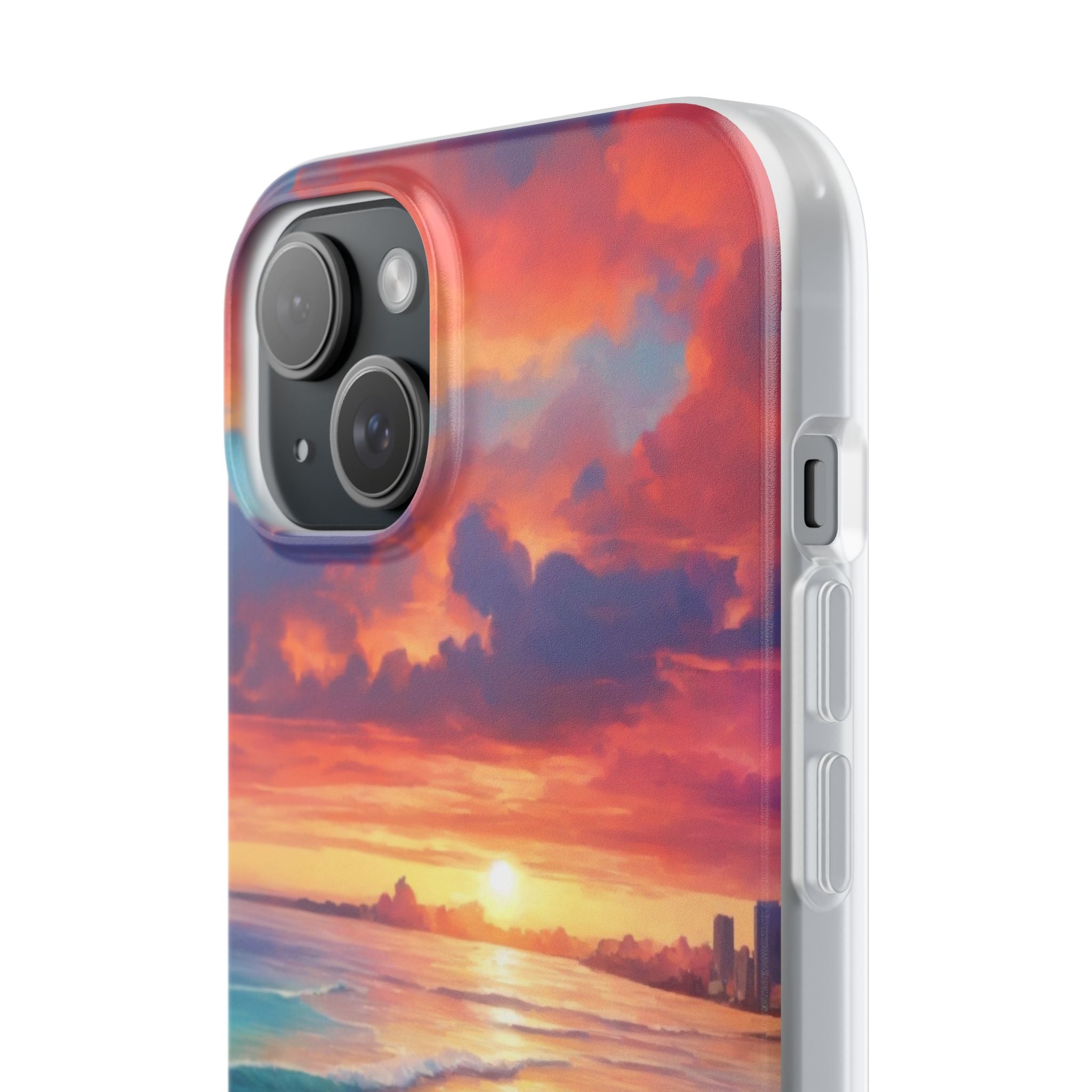 Crimson Shore Horizon · Soft Handyhülle für iPhone