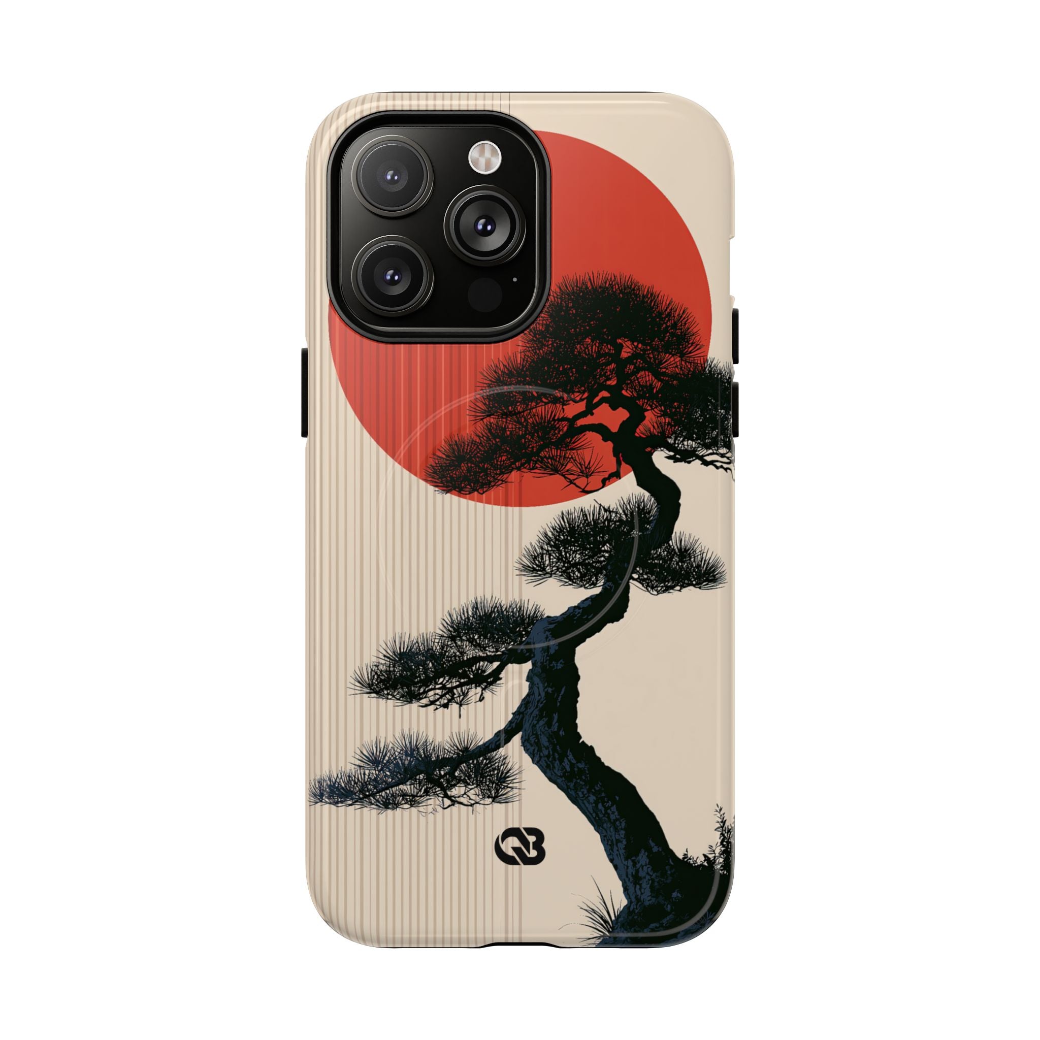 Beige Tough 2.0 Magsafe Phone Case for iPhone - Kyoto Crimson Pine