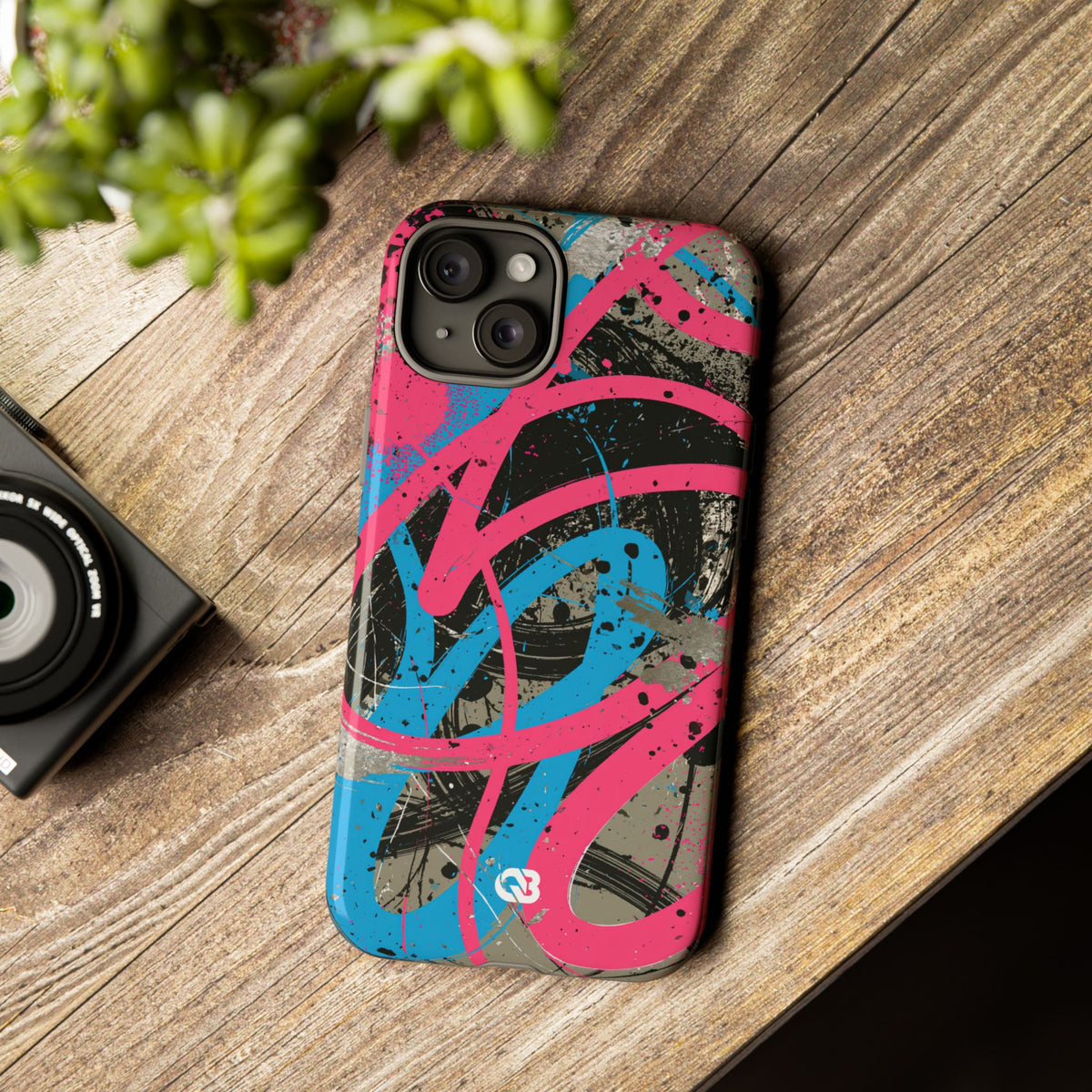 Cyber Splatter Flow · Tough Phone Case for iPhone · Pink