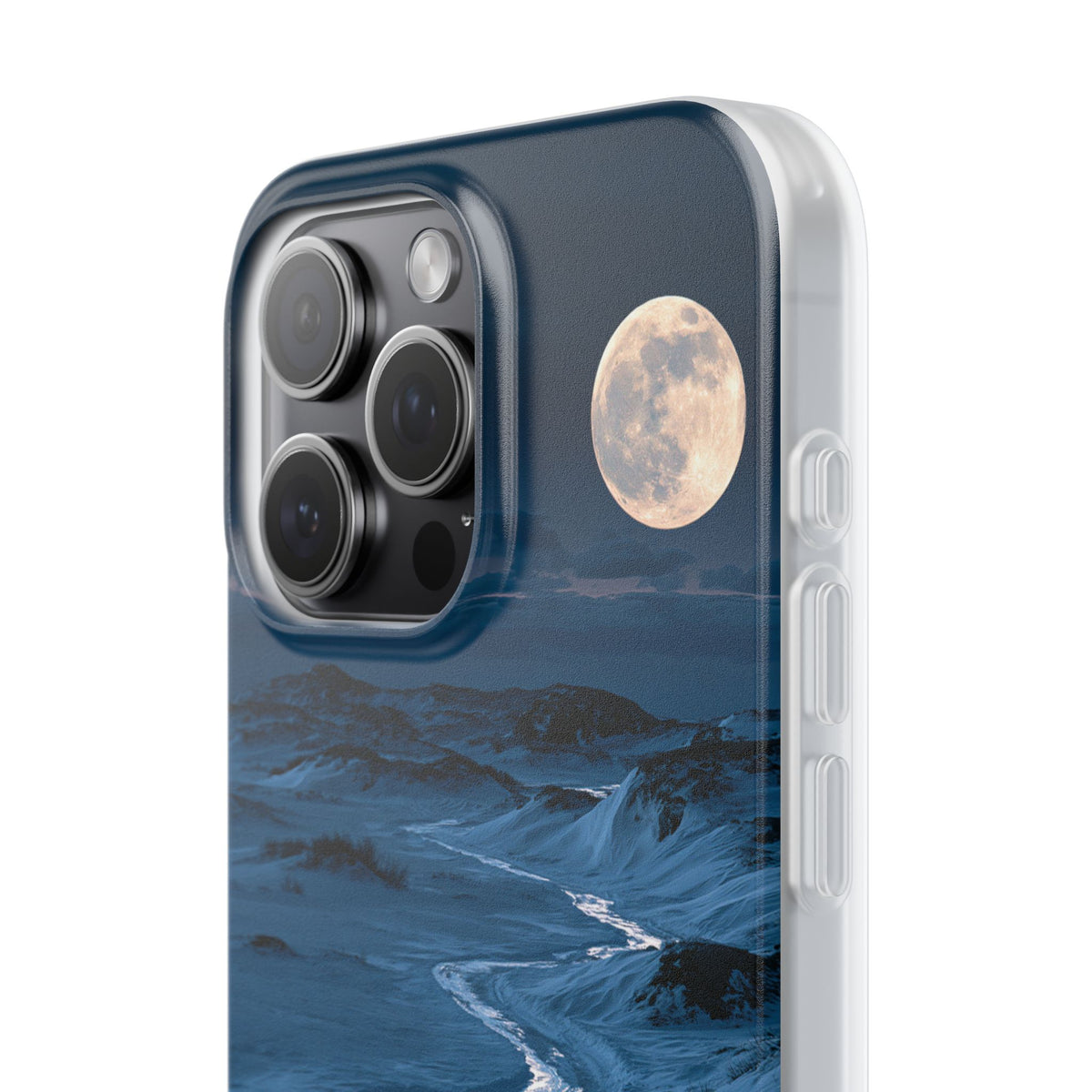 Arctic Moon Drift · Lite Phone Case for iPhone · Blue