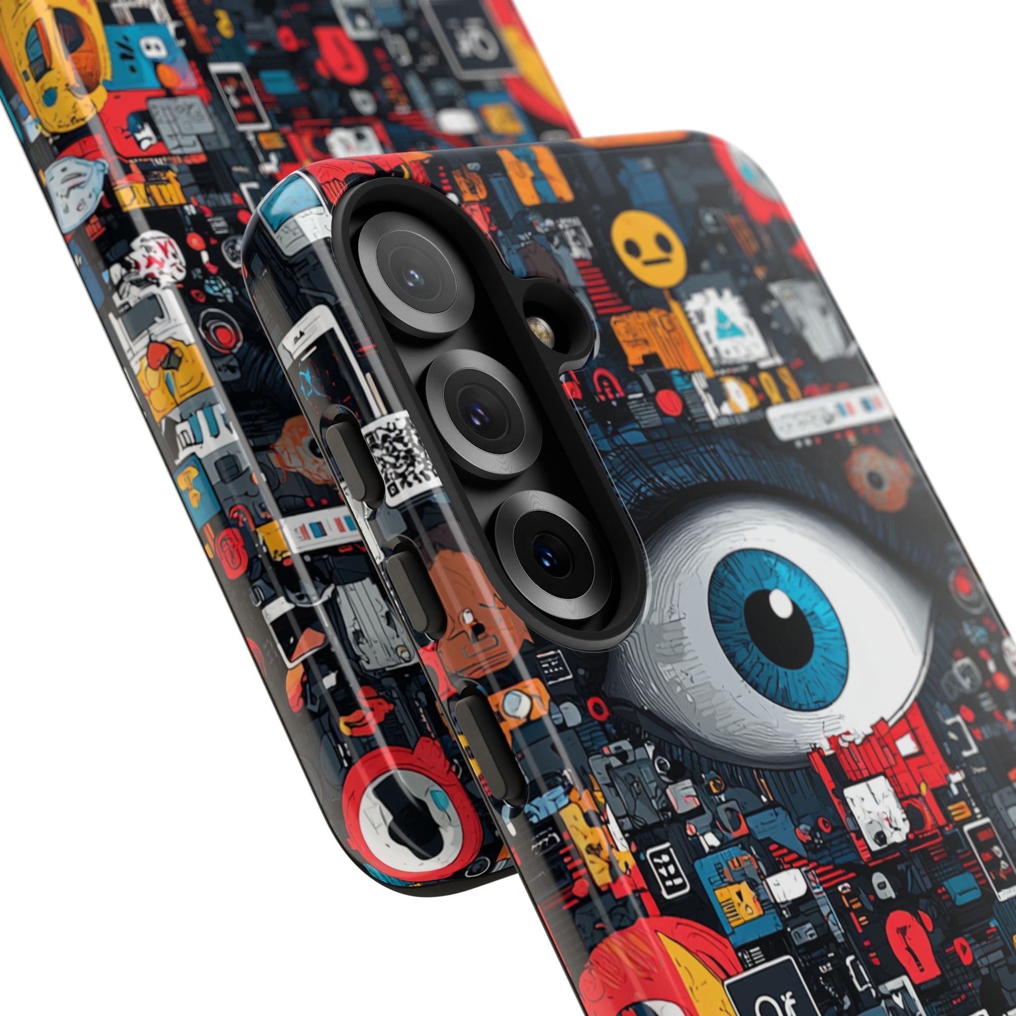 Digitaalinen silmä sininen Samsung S25 Plus -kova suojakotelo