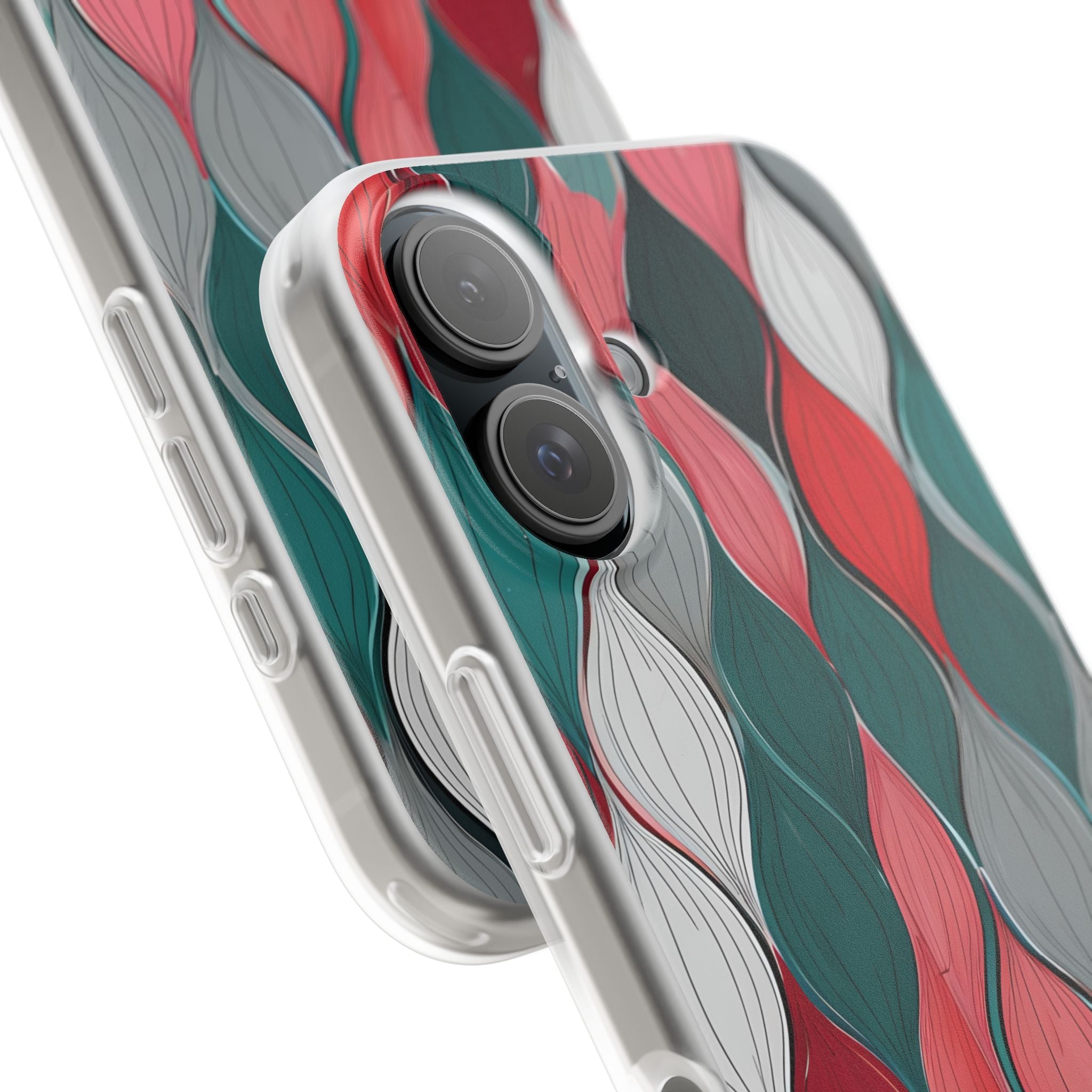 Blattkaskade Teal iPhone 16 Case - Soft