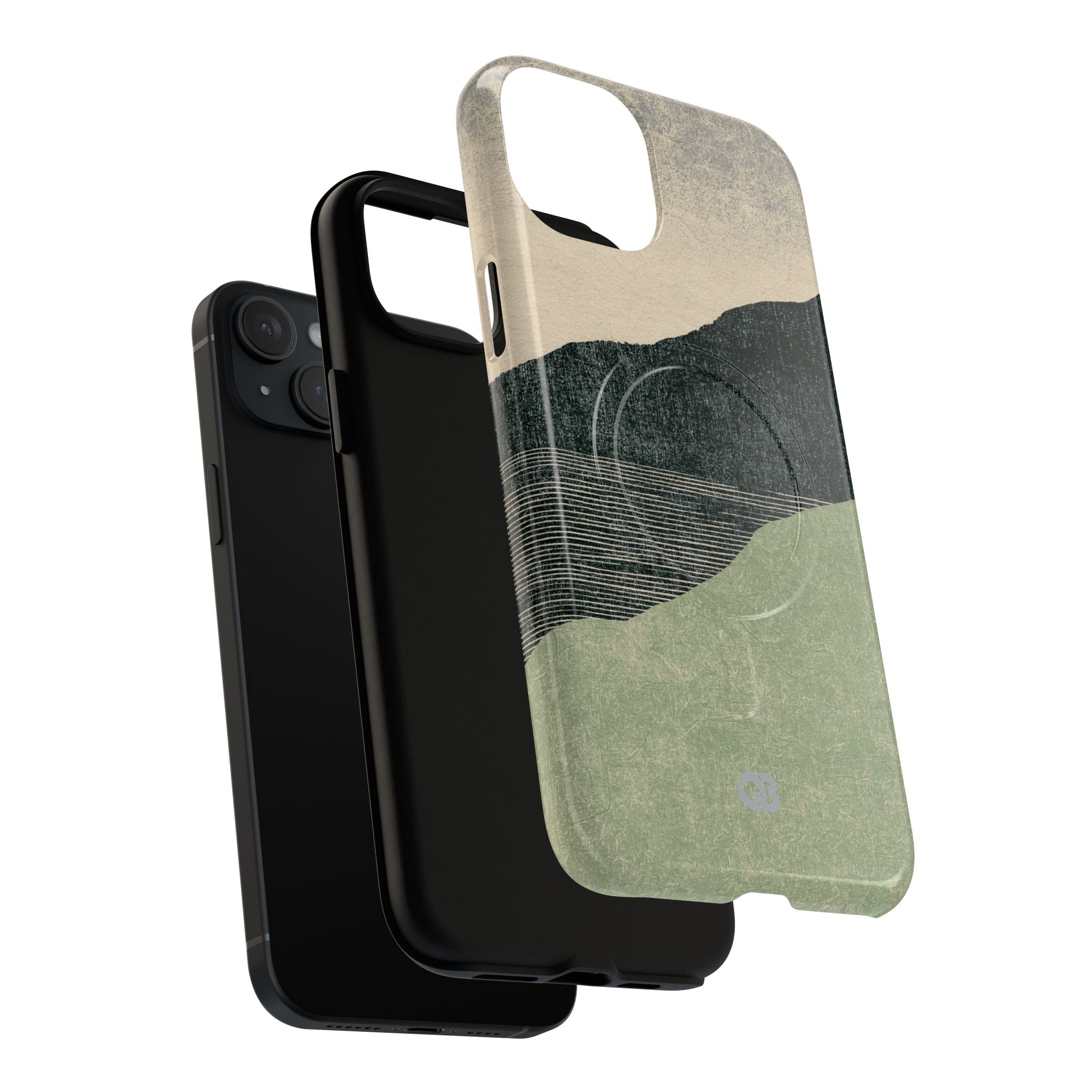 Green Tough 2.0 Magsafe Phone Case for iPhone - Moss Ridge Grain