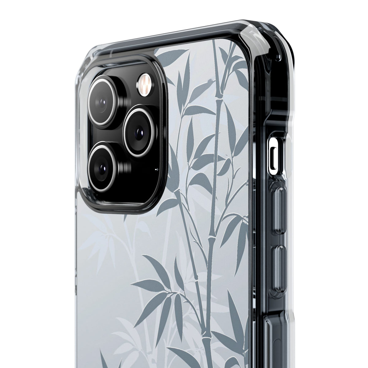 Misty Bamboo Grove · Clear Impact Magnetic Phone Case for iPhone · Blue