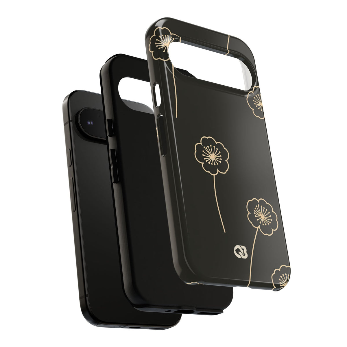 Nocturne Bloom Contours · Tough Phone Case for Pixel · Black