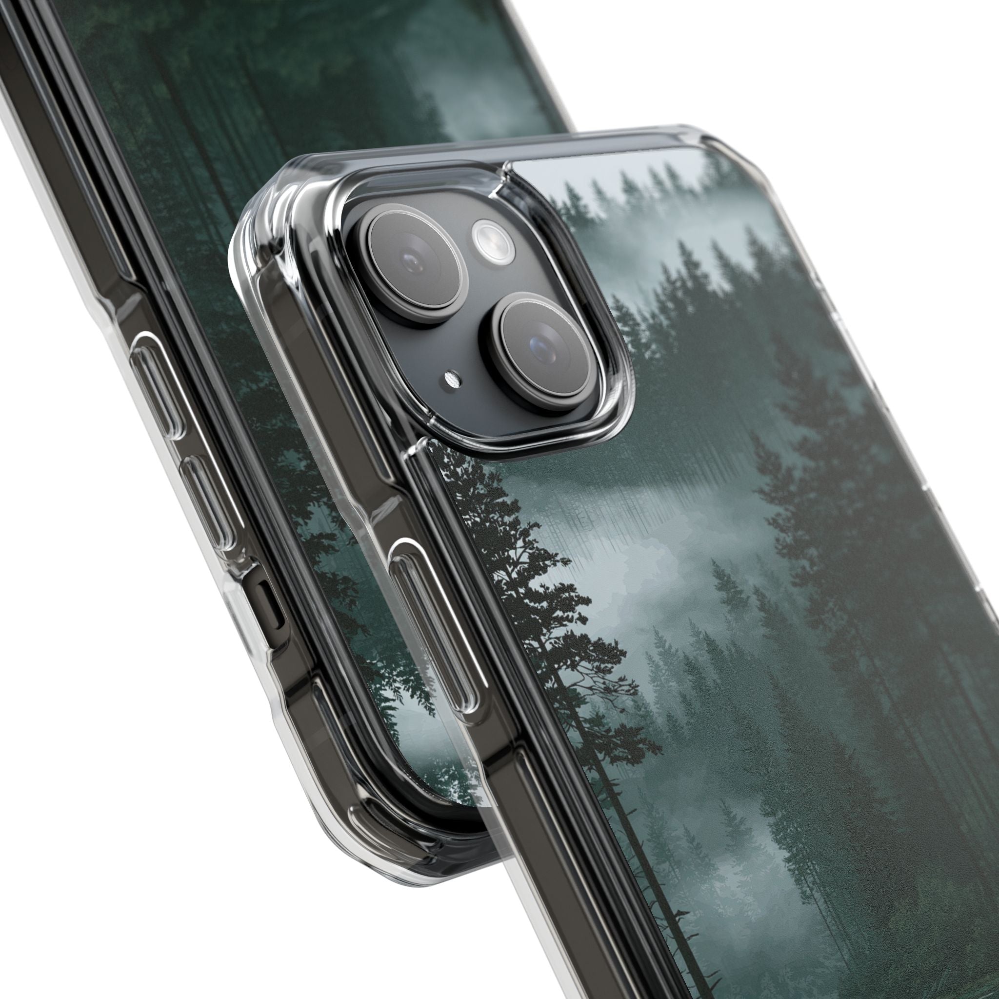 Green Impact MagSafe Phone Case for iPhone - Misty Evergreen Mirror