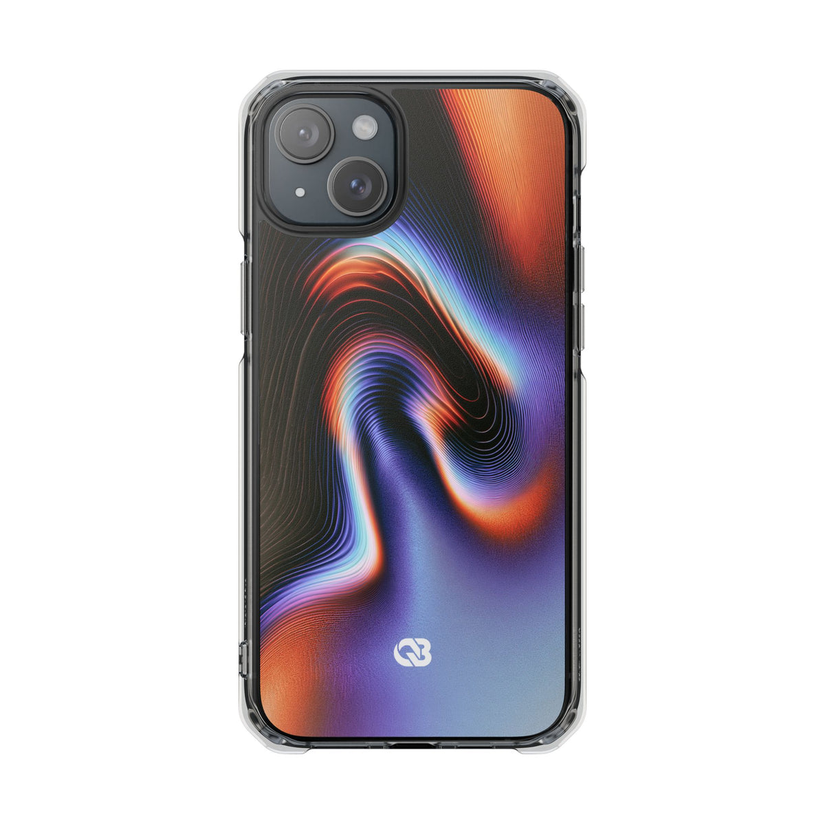 Prismatic Resonance · Clear Impact Magnetic Phone Case for iPhone · Purple