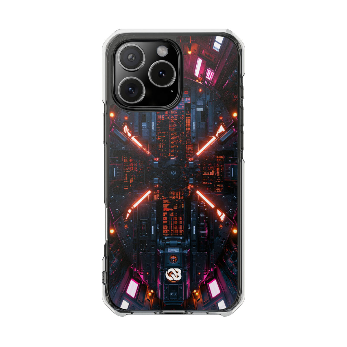 Cybernetic Reactor Core · Clear Impact Magnetic Phone Case for iPhone · Black