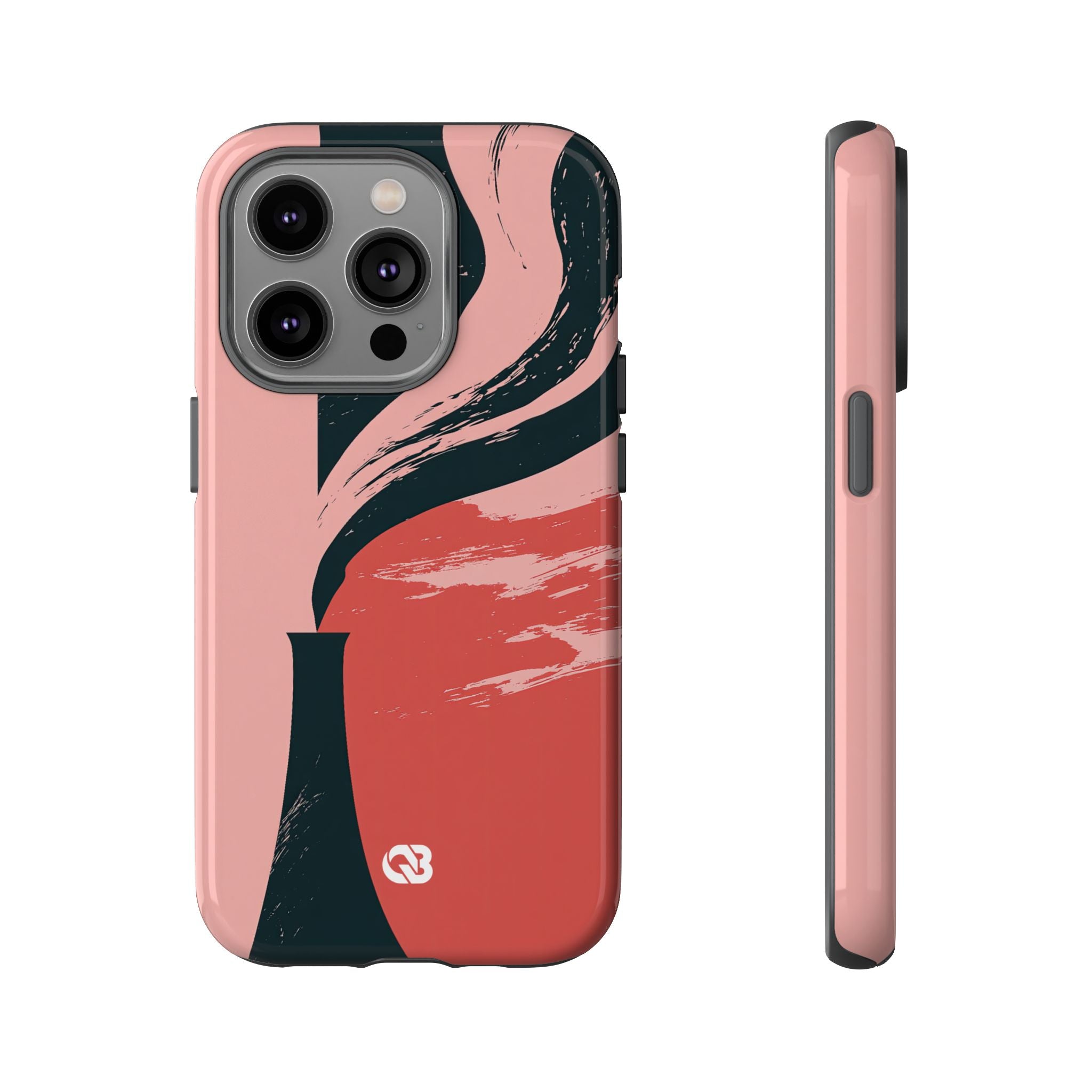 Pink Tough Phone Case for iPhone - Cinder Rose Plume