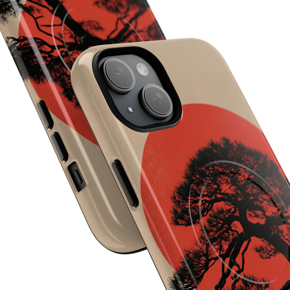 Crimson Pine Solitude · Tough 2.0 Magnetic Phone Case for iPhone · Beige
