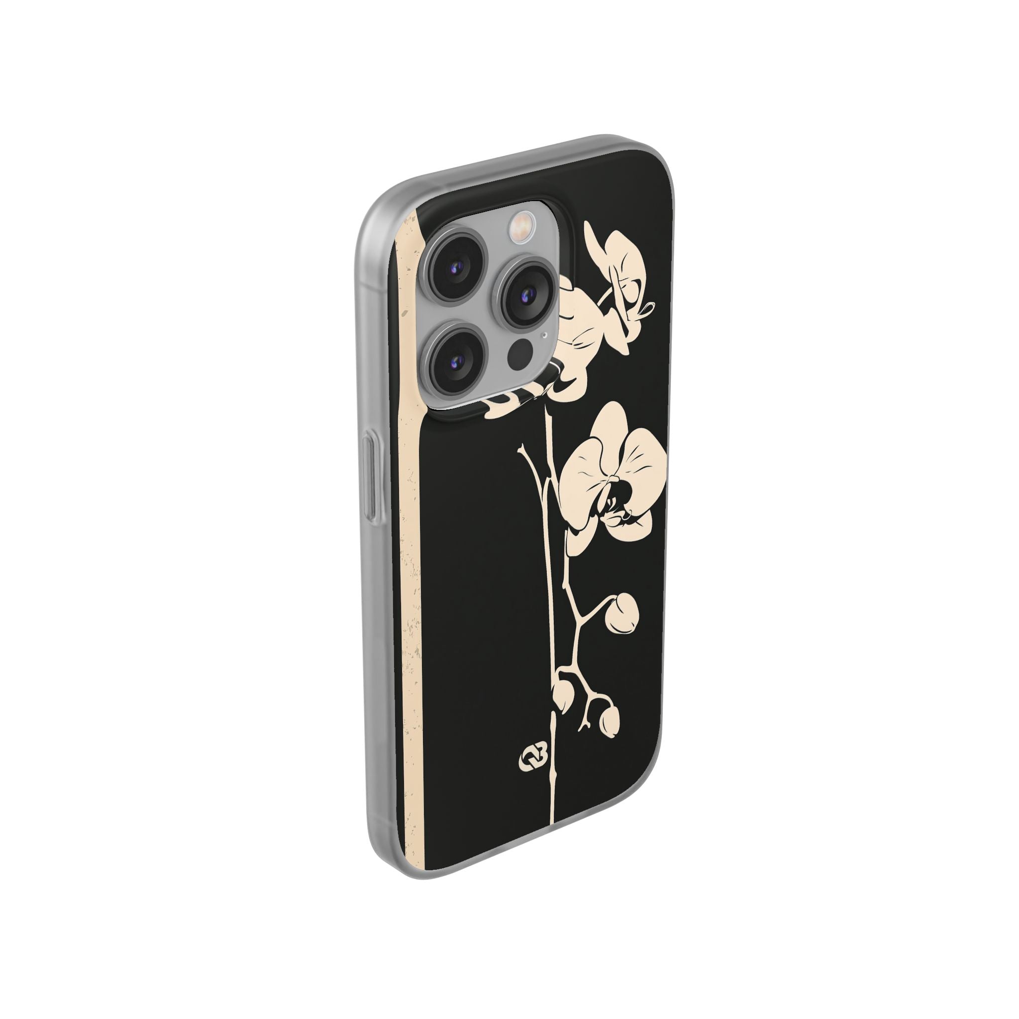 Black Lite Phone Case for iPhone - Obsidian Bone Orchid