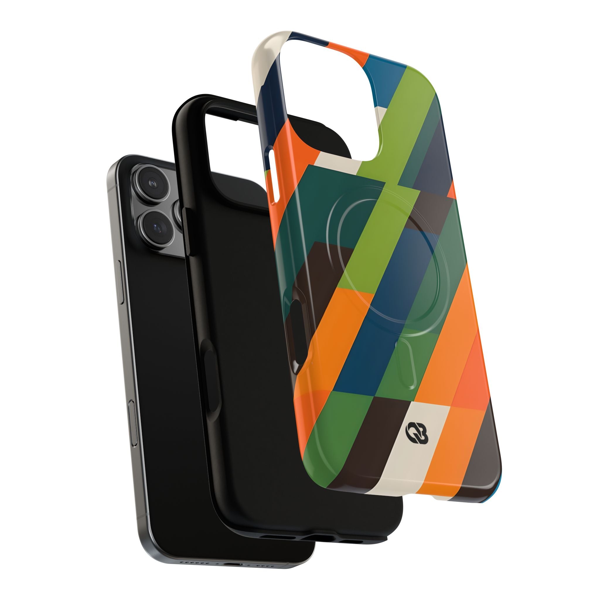 Angled Retro Mosaic · Tough+ Phone Case for iPhone · Magsafe