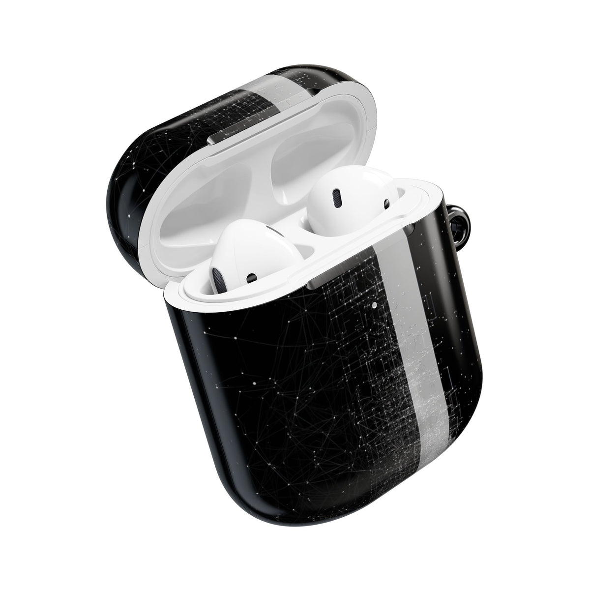 Monolithic Wireframe · Hard Case for AirPods & AirPods Pro · Black