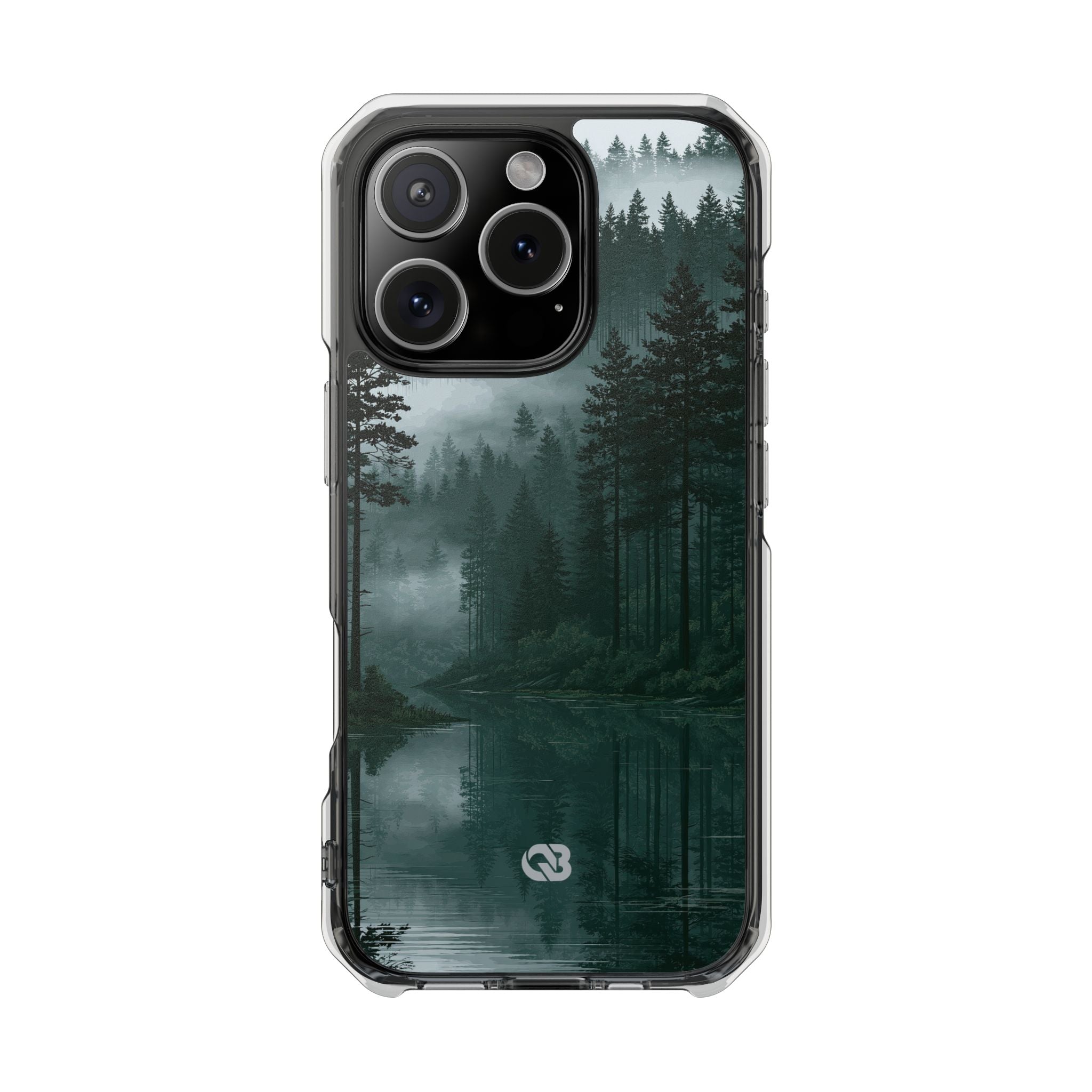 Green Impact MagSafe Phone Case for iPhone - Misty Evergreen Mirror