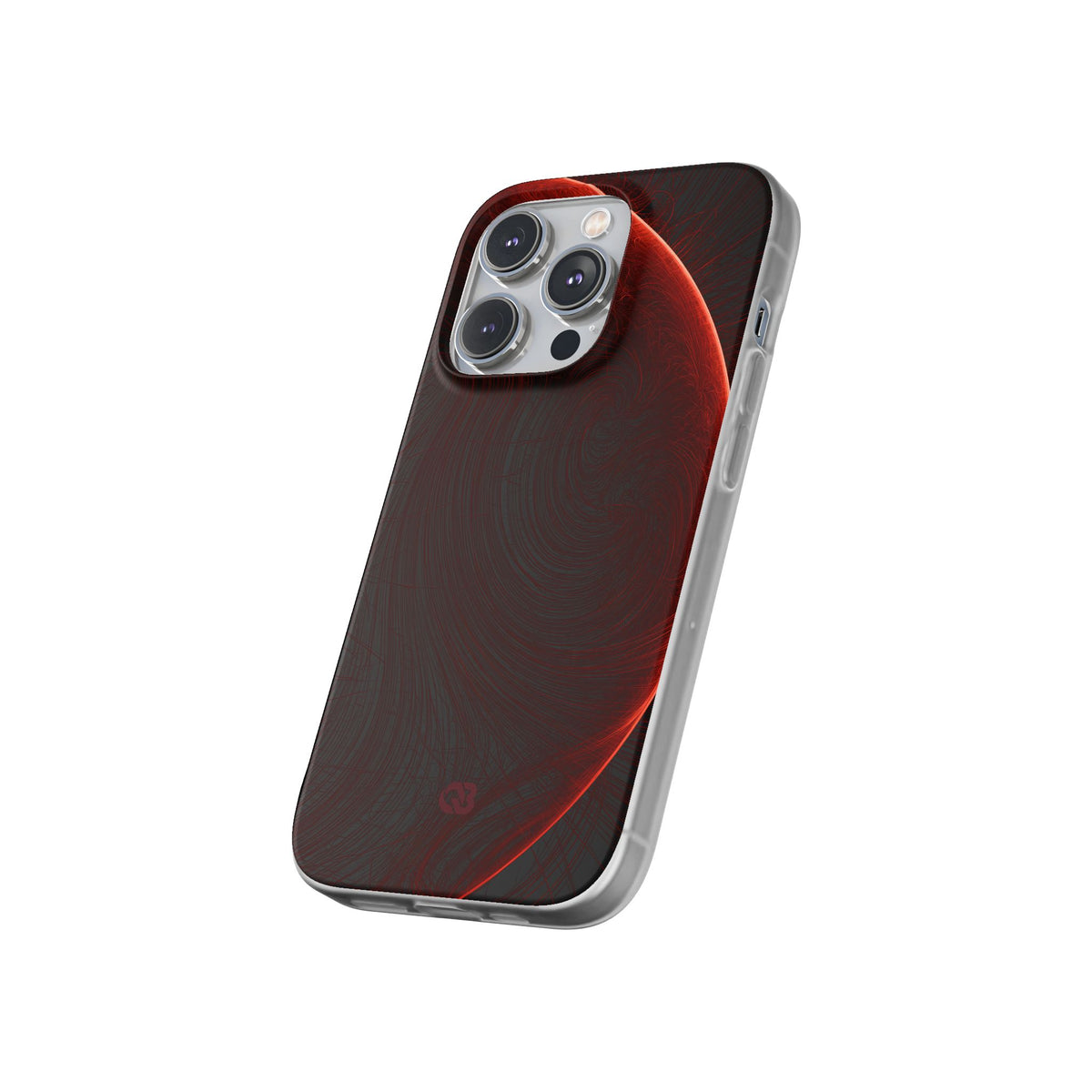 Red Lite Phone Case for iPhone - Crimson Flare Flux