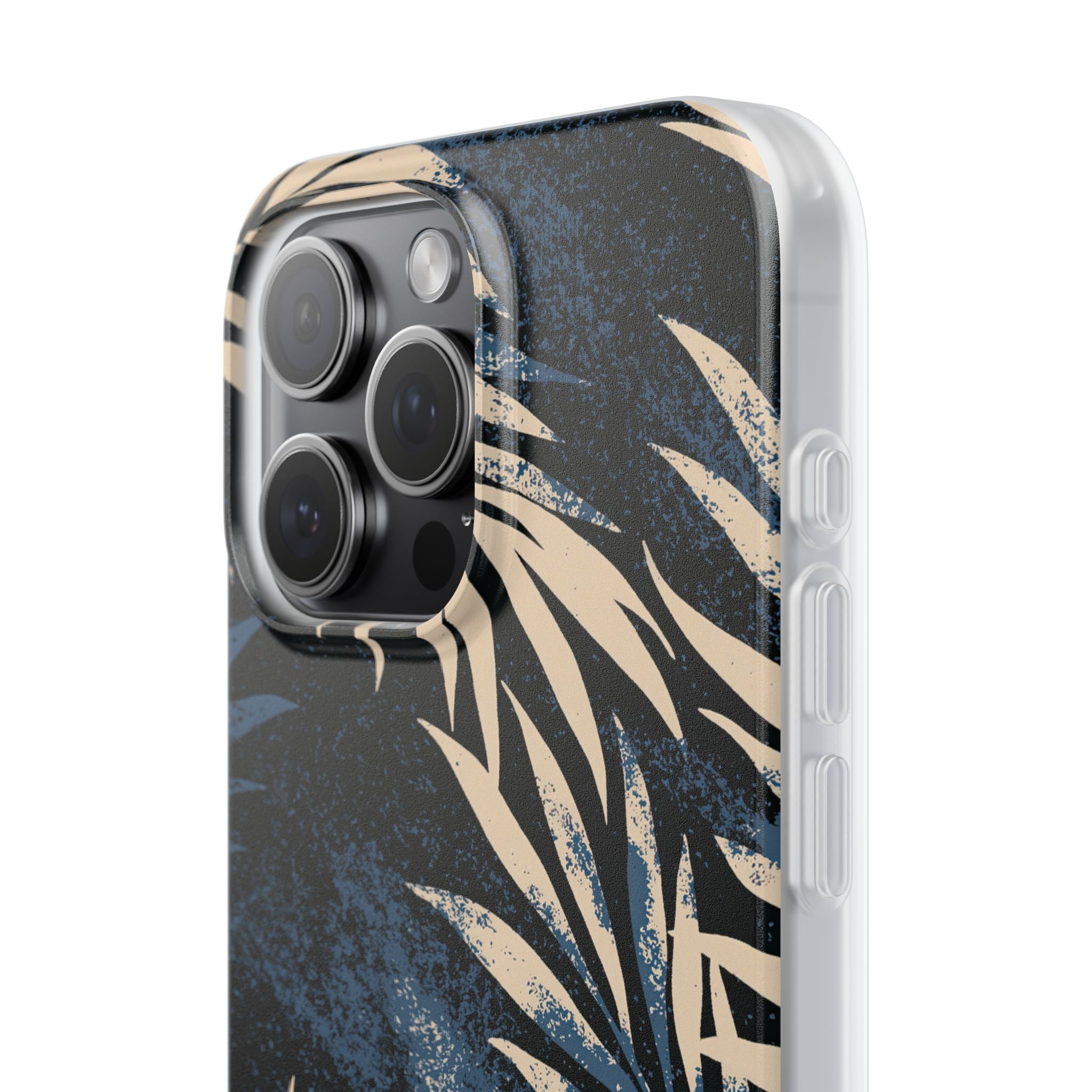 Blue Lite Phone Case for iPhone - Midnight Indigo Palm