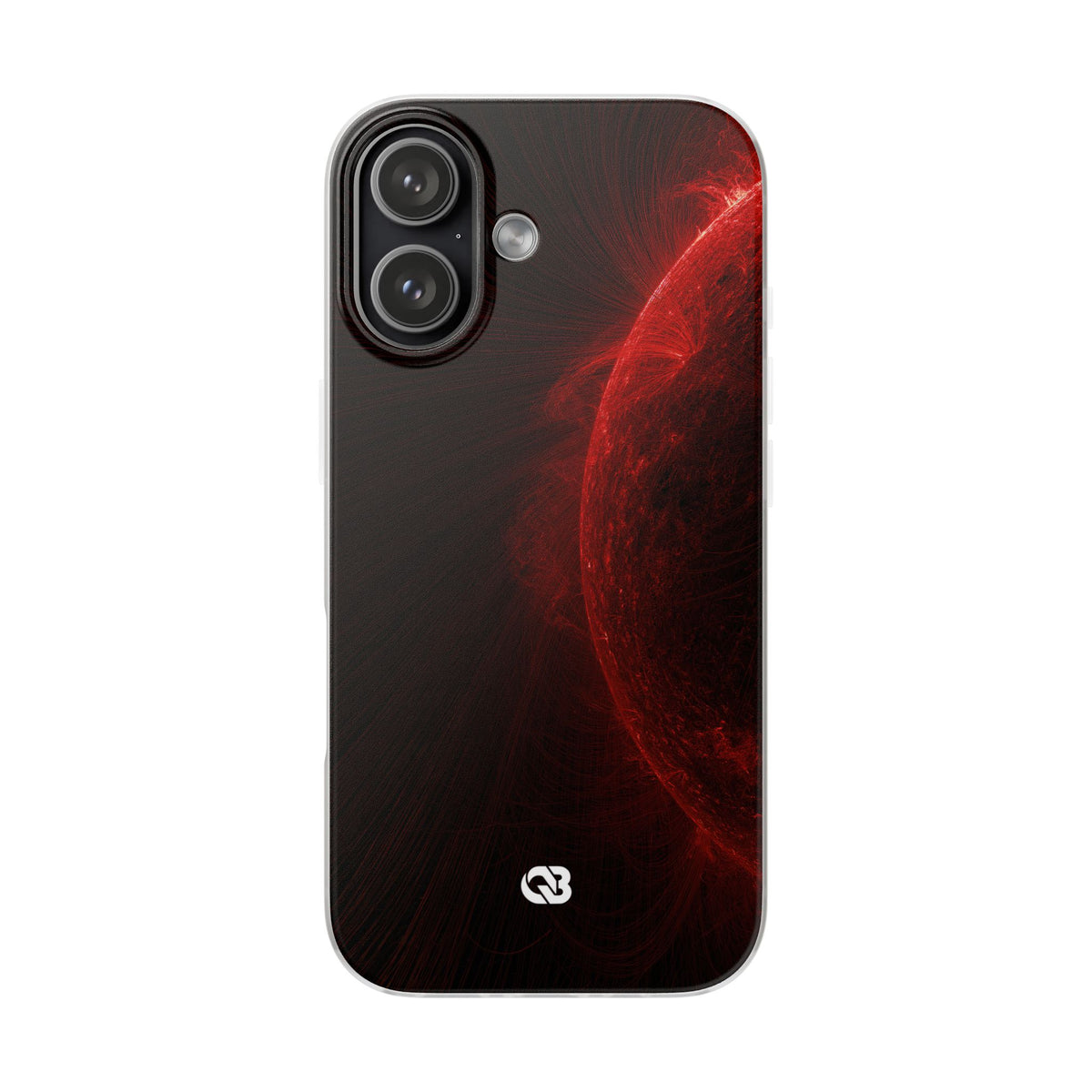 Red Lite Phone Case for iPhone - Solar Crimson Flare