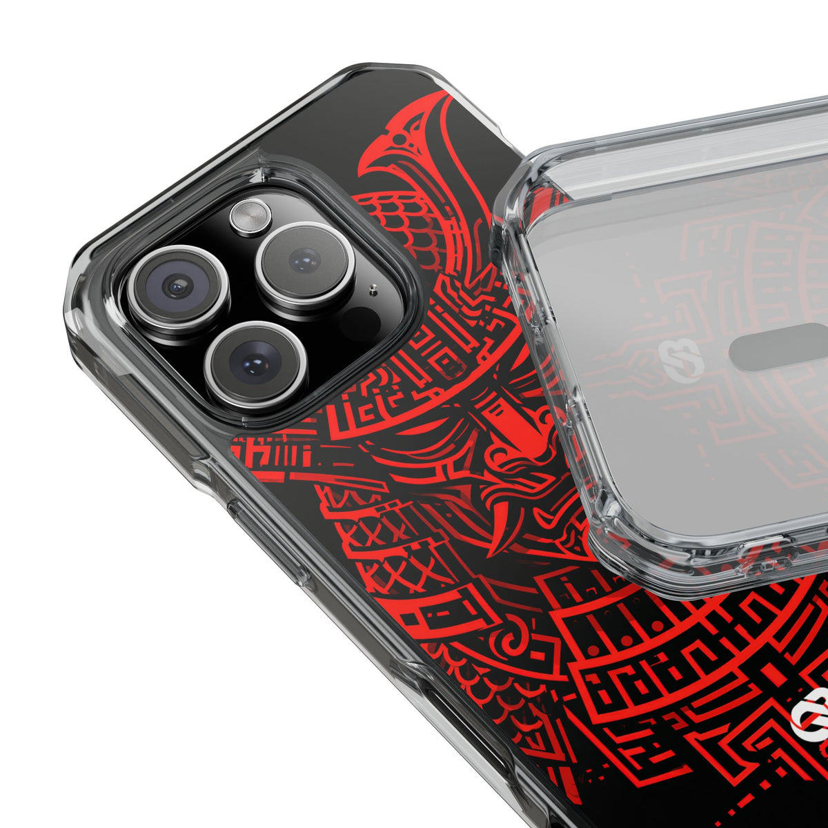Crimson Kabuto · Clear Impact Magnetic Phone Case for iPhone · Red