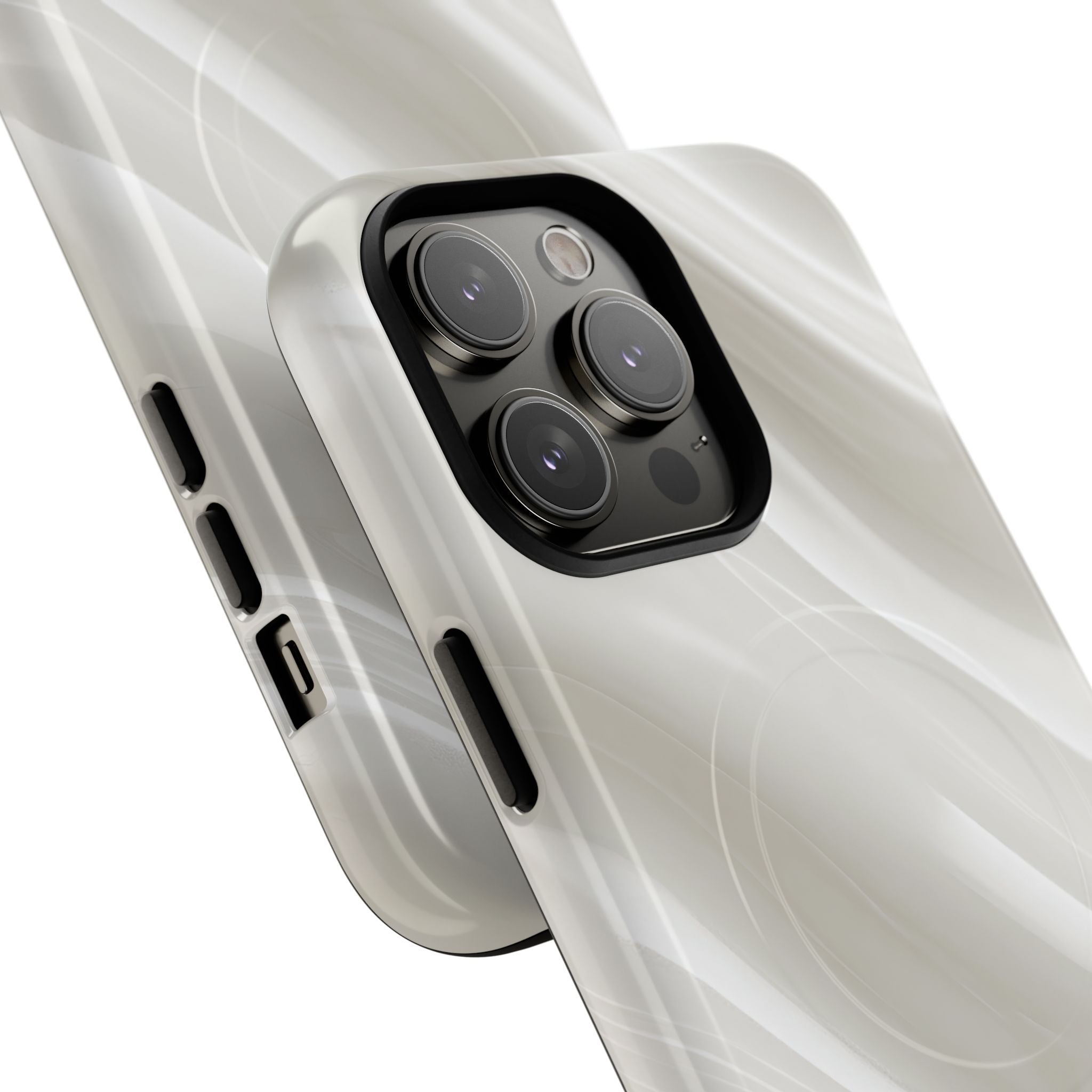 White Tough 2.0 Magsafe Phone Case for iPhone - Polished Ivory Wave