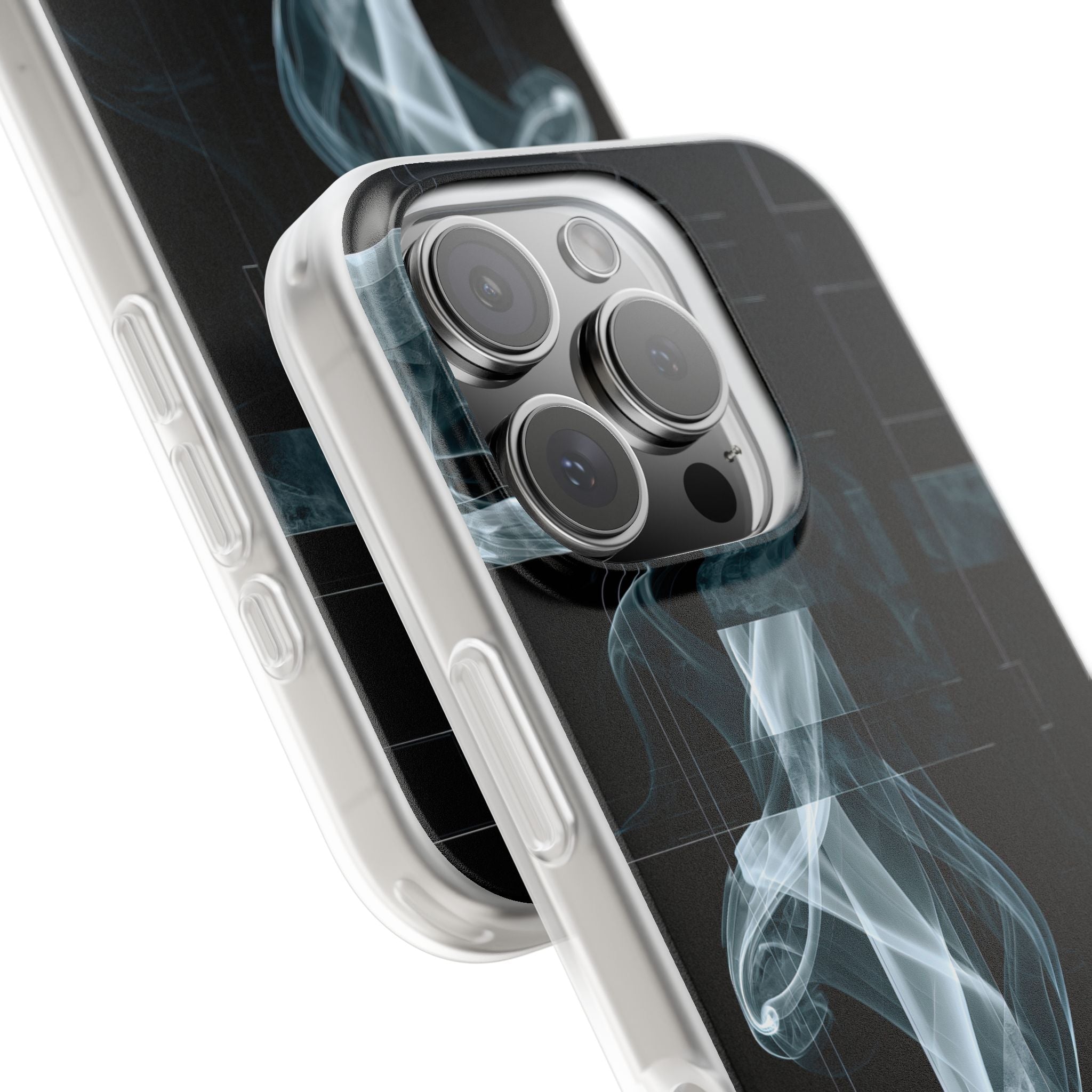 Black Lite Phone Case for iPhone - Arctic Vapor Grid