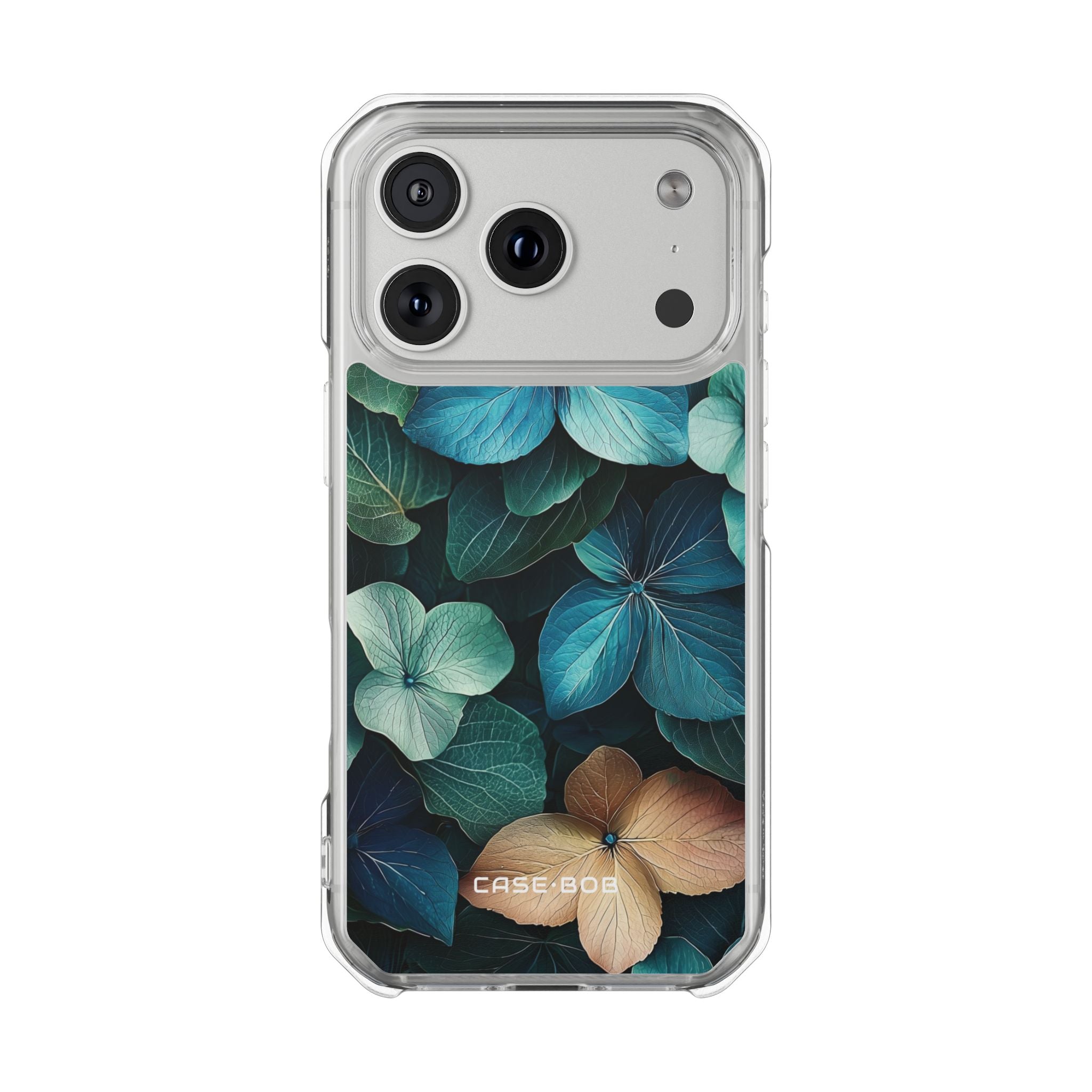 Beige Blossom Teal iPhone 17 Pro Case - Impact