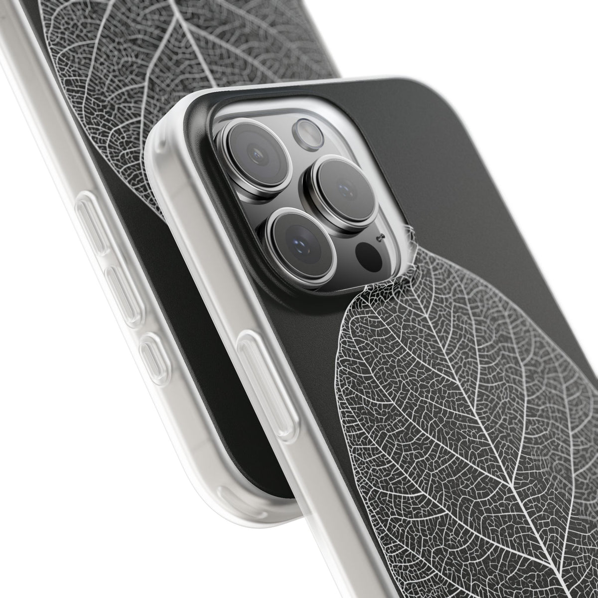 Monochrome Leaf Skeleton · Lite Phone Case for iPhone · Black