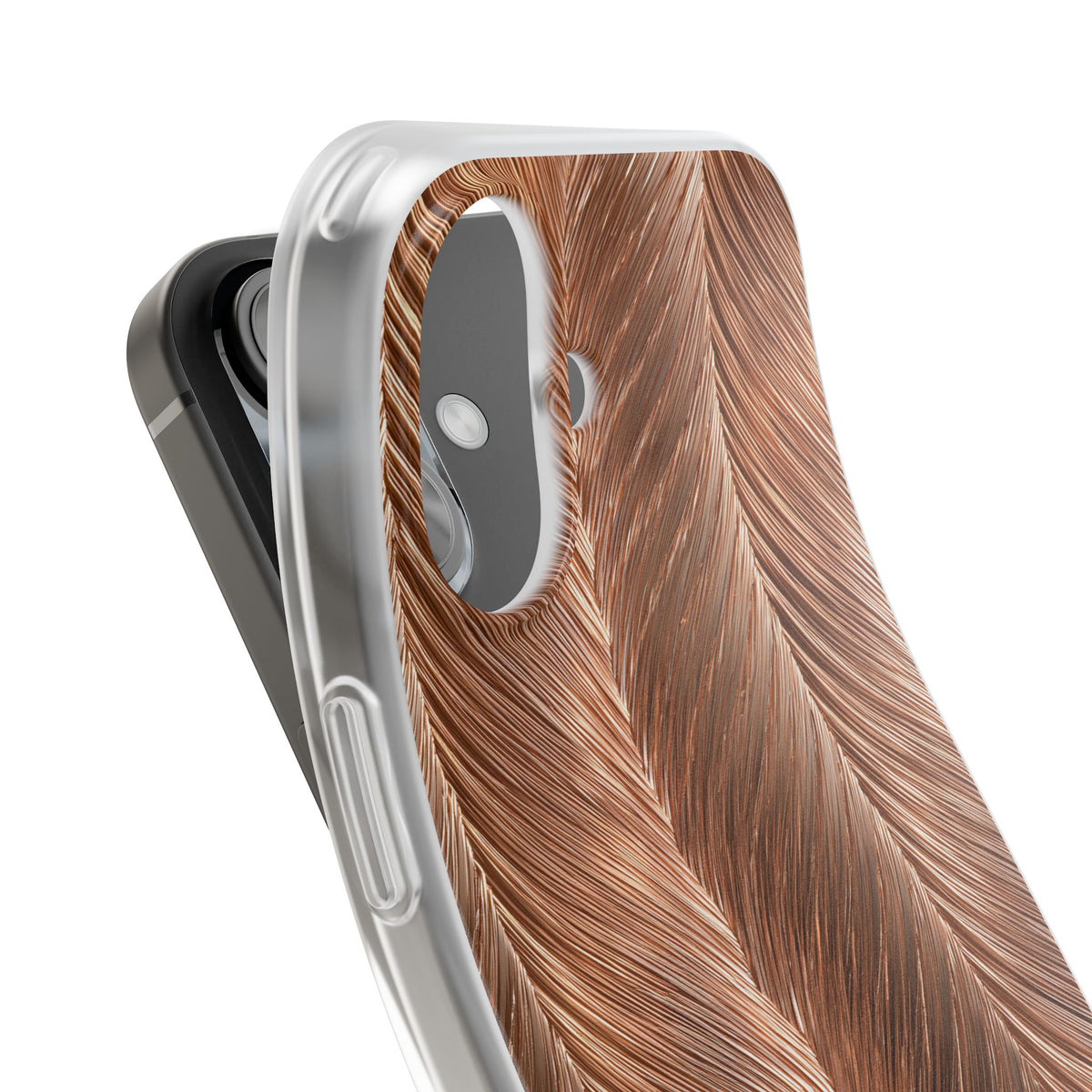 Rose Gold Weave · Lite Phone Case for iPhone · Brown
