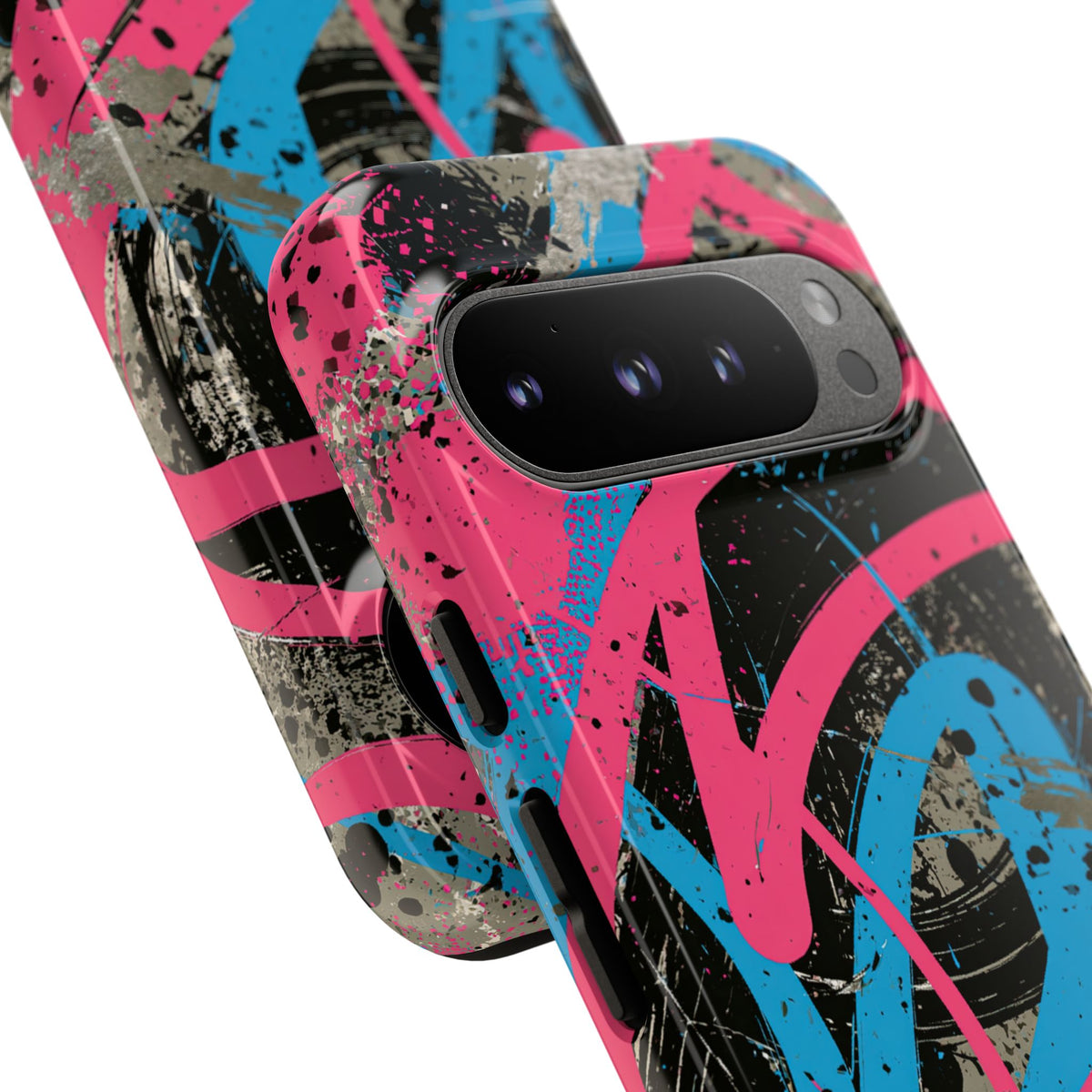Cyber Splatter Flow · Tough Phone Case for Pixel · Pink