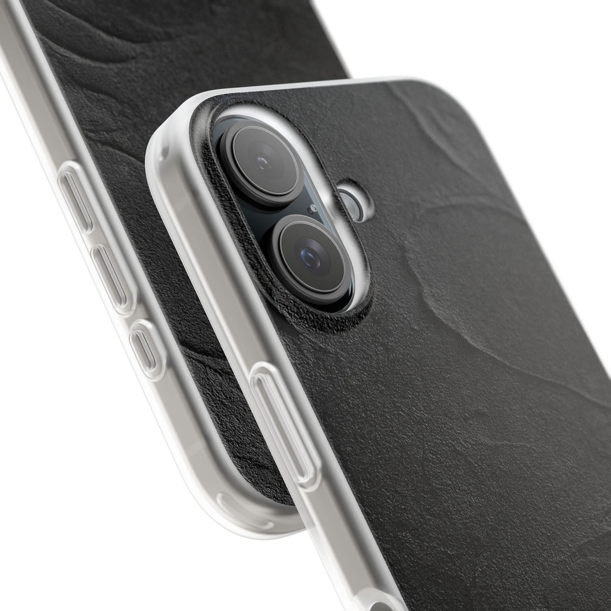 Obsidian Stucco Relief · Lite Phone Case for iPhone · Black