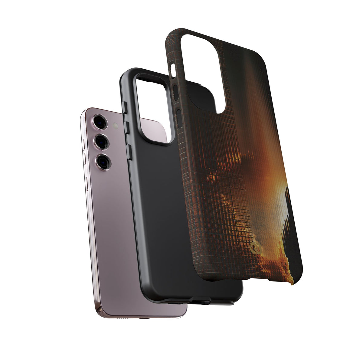 Luminous Grid · Tough Phone Case for Samsung · Black