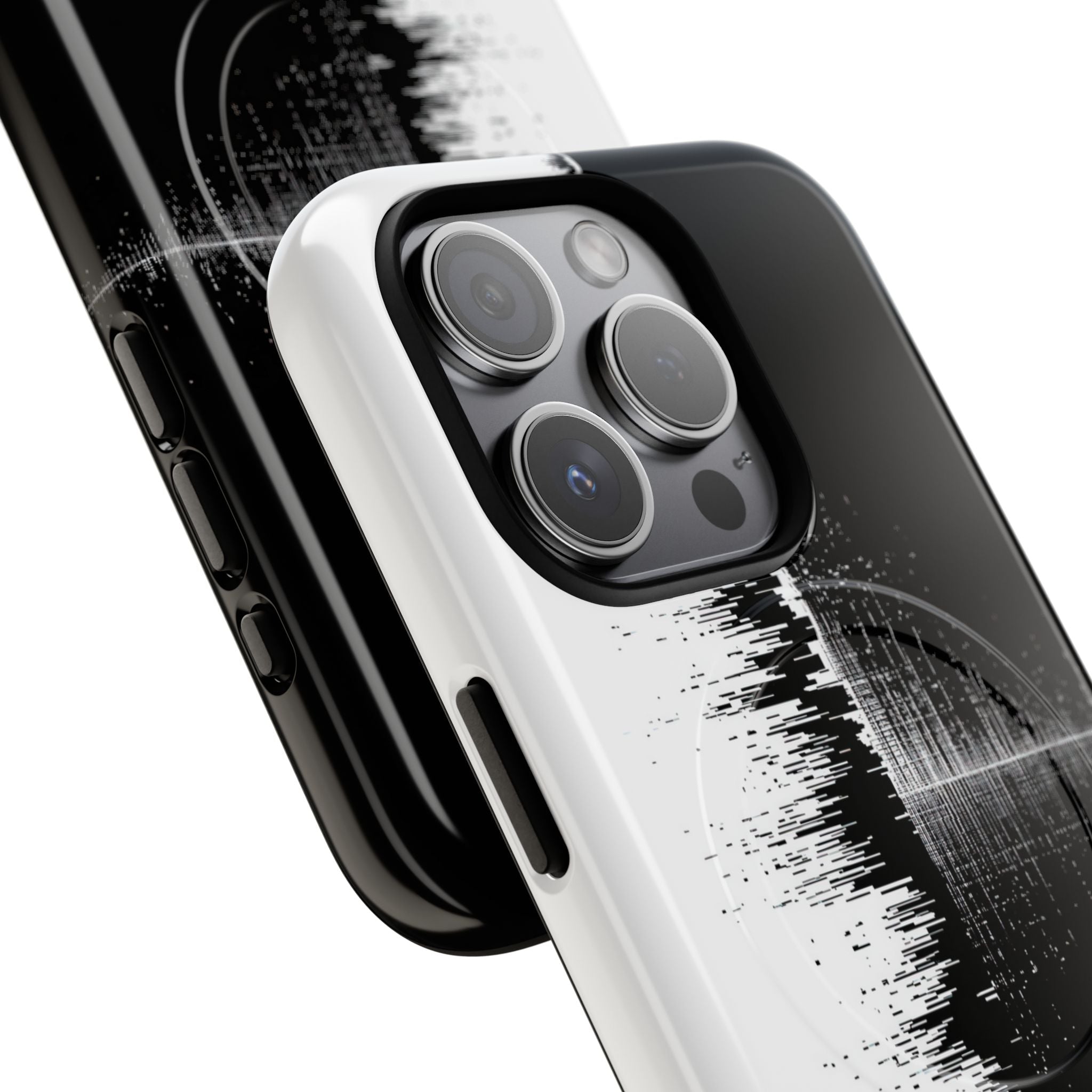 Black Tough 2.0 Magsafe Phone Case for iPhone - Static Signal Split