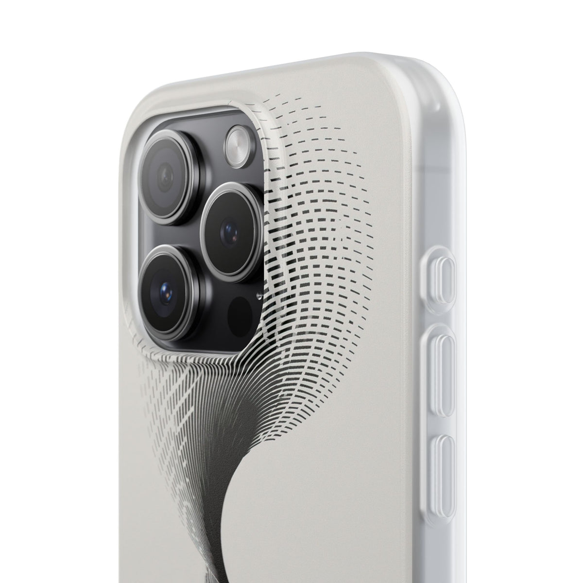 White Lite Phone Case for iPhone - Linear Torsion Grid