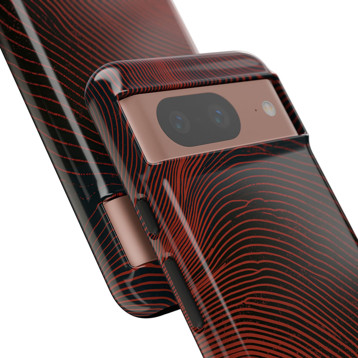 Red Tough Phone Case for Google Pixel - Terracotta Nerve Map