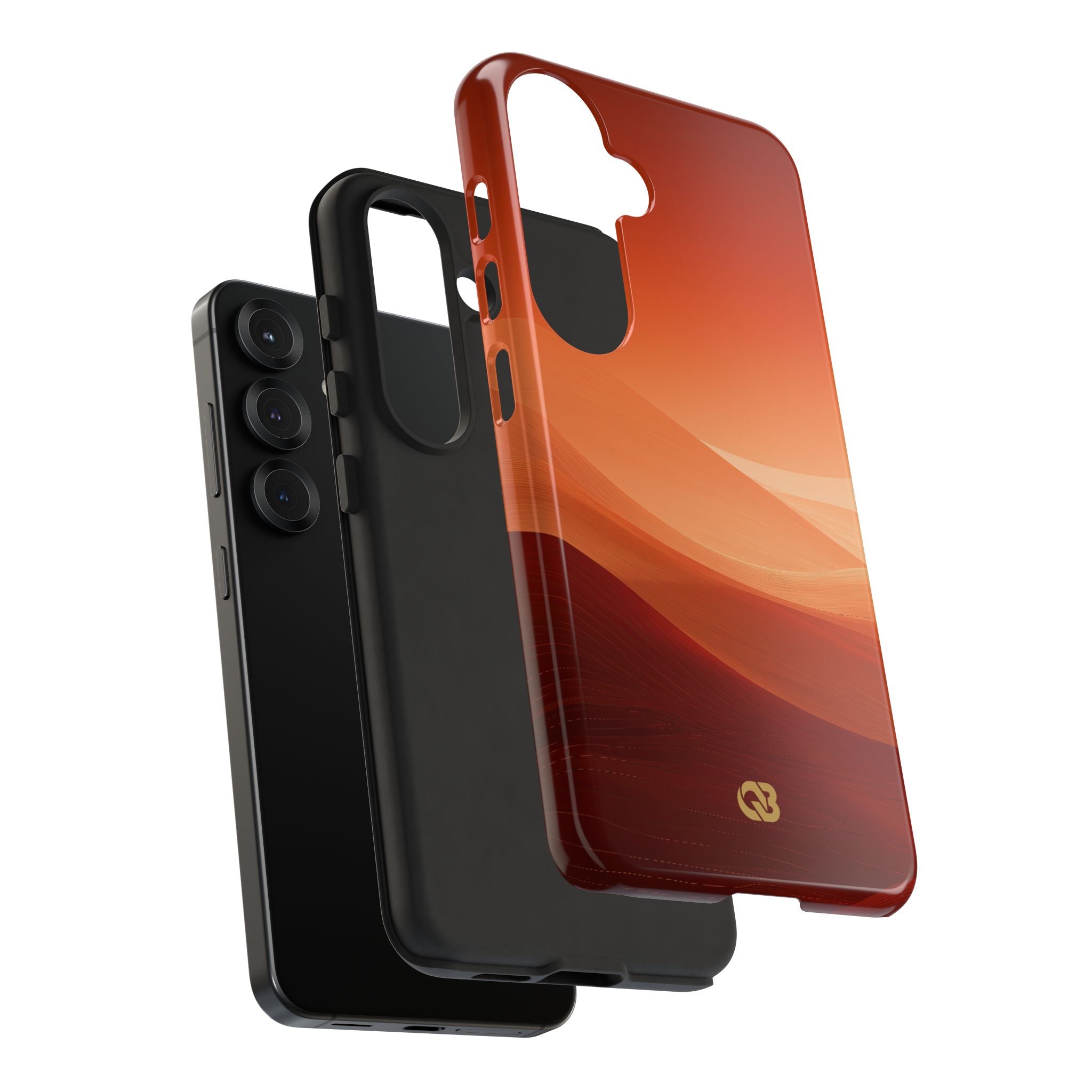 Orange Tough Phone Case for Samsung - Crimson Dune Gradient