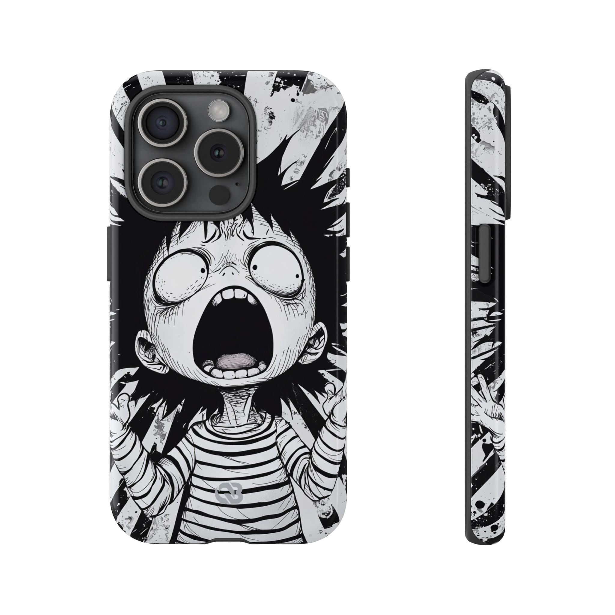Chaotic Monochrome Scream · Tough Fundas para teléfono para iPhone