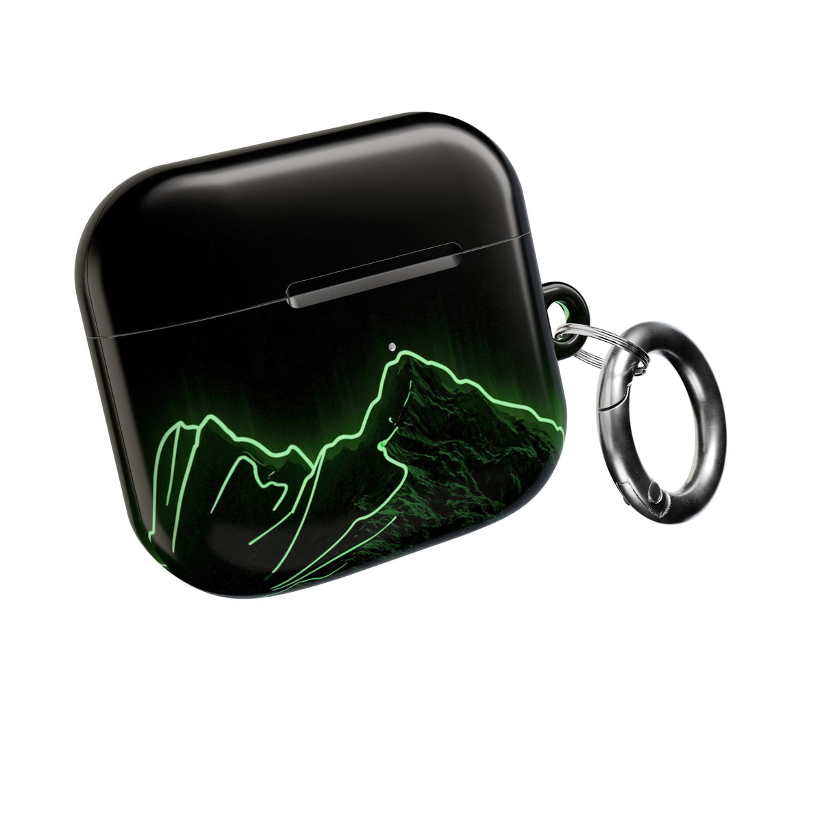 Nordic Mountain Contour · Hard Case for AirPods & AirPods Pro · Black